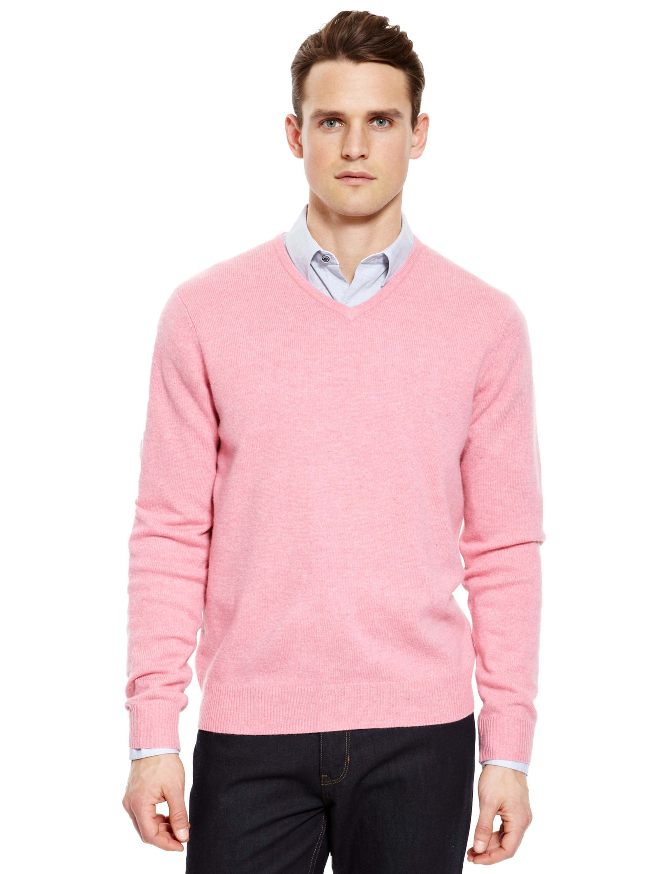 Luxury Pure Cashmere V-Neck Jumper 1 of 4