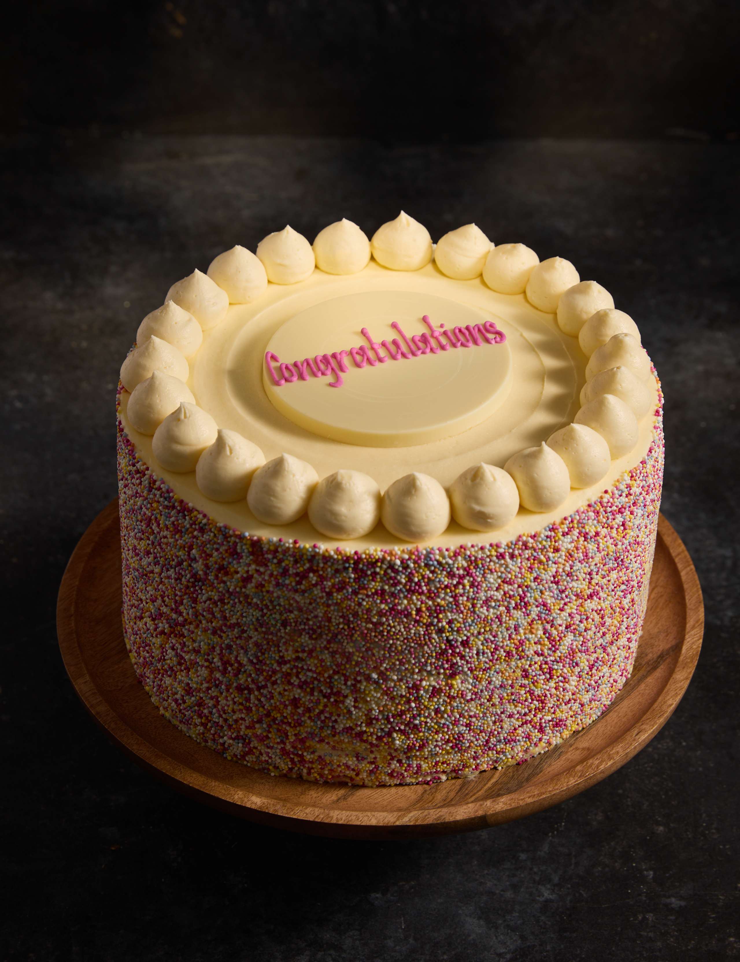 Personalised Extra Large Rainbow Layer Cake (Serves 32) 1 of 6