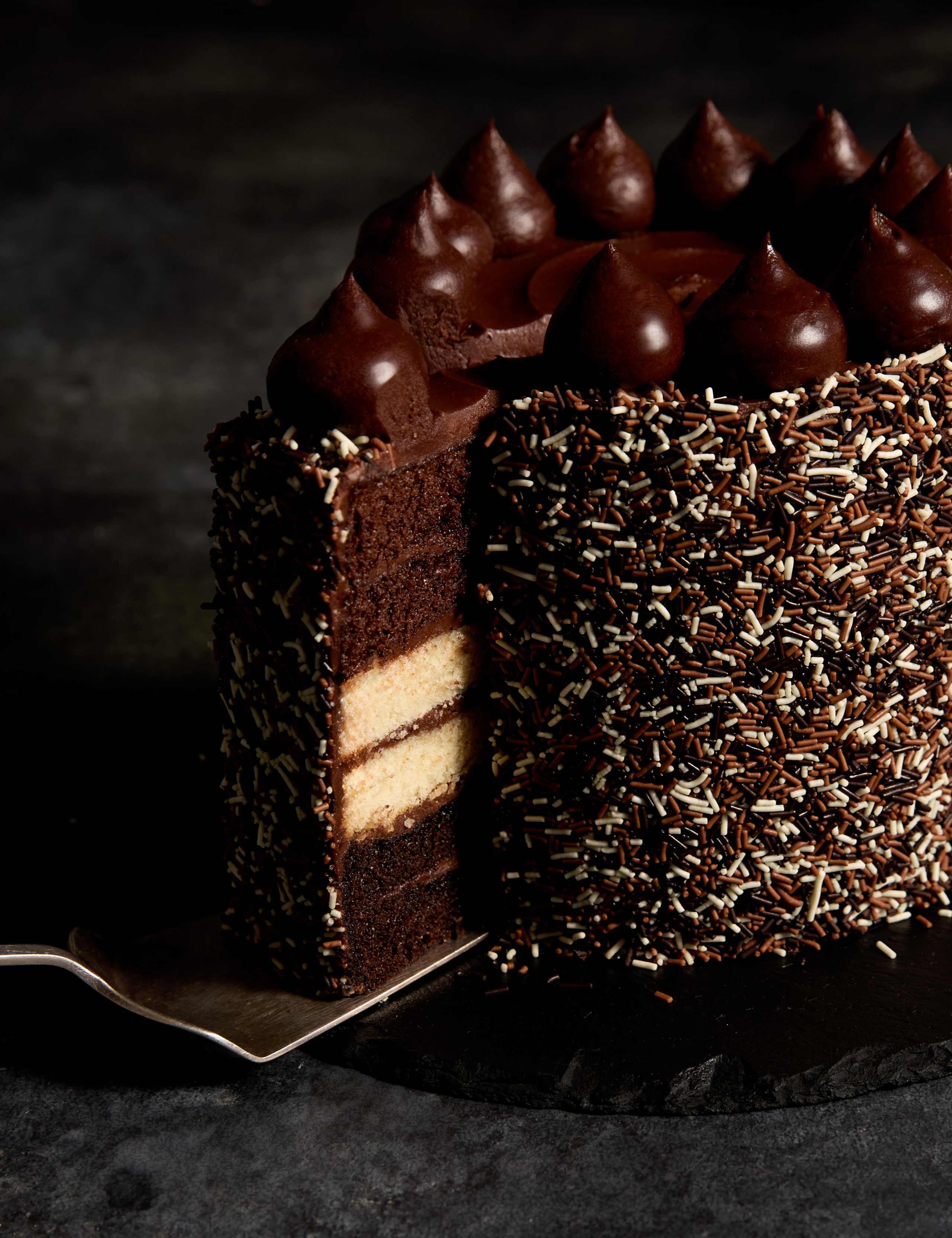 Milk Dark & White Chocolate Layers Cake (Serves 12) 5 of 6