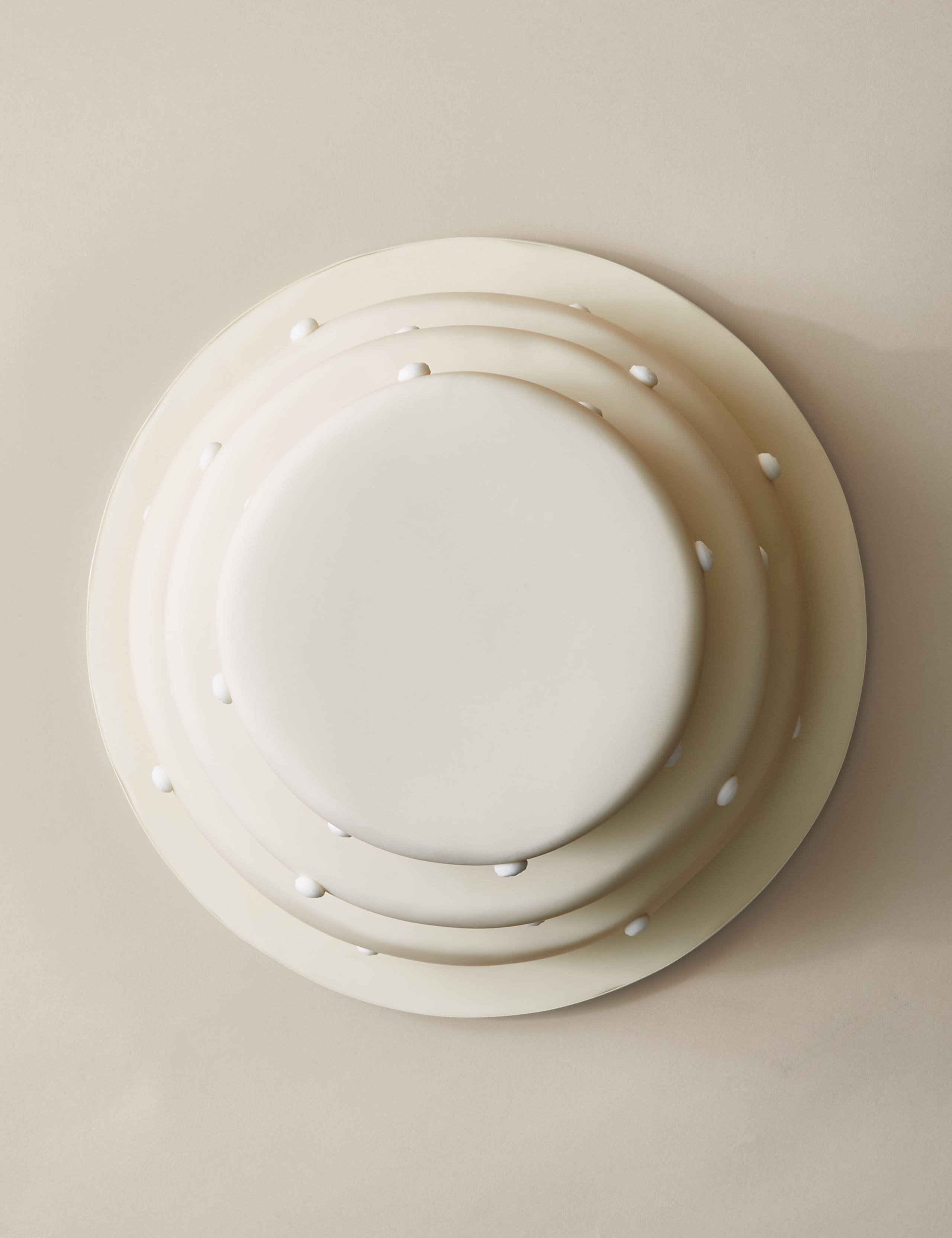 Romantic Pearl Wedding Cake with Ivory Icing - Sponge (Serves 140) Last order date 26th March 2 of 6