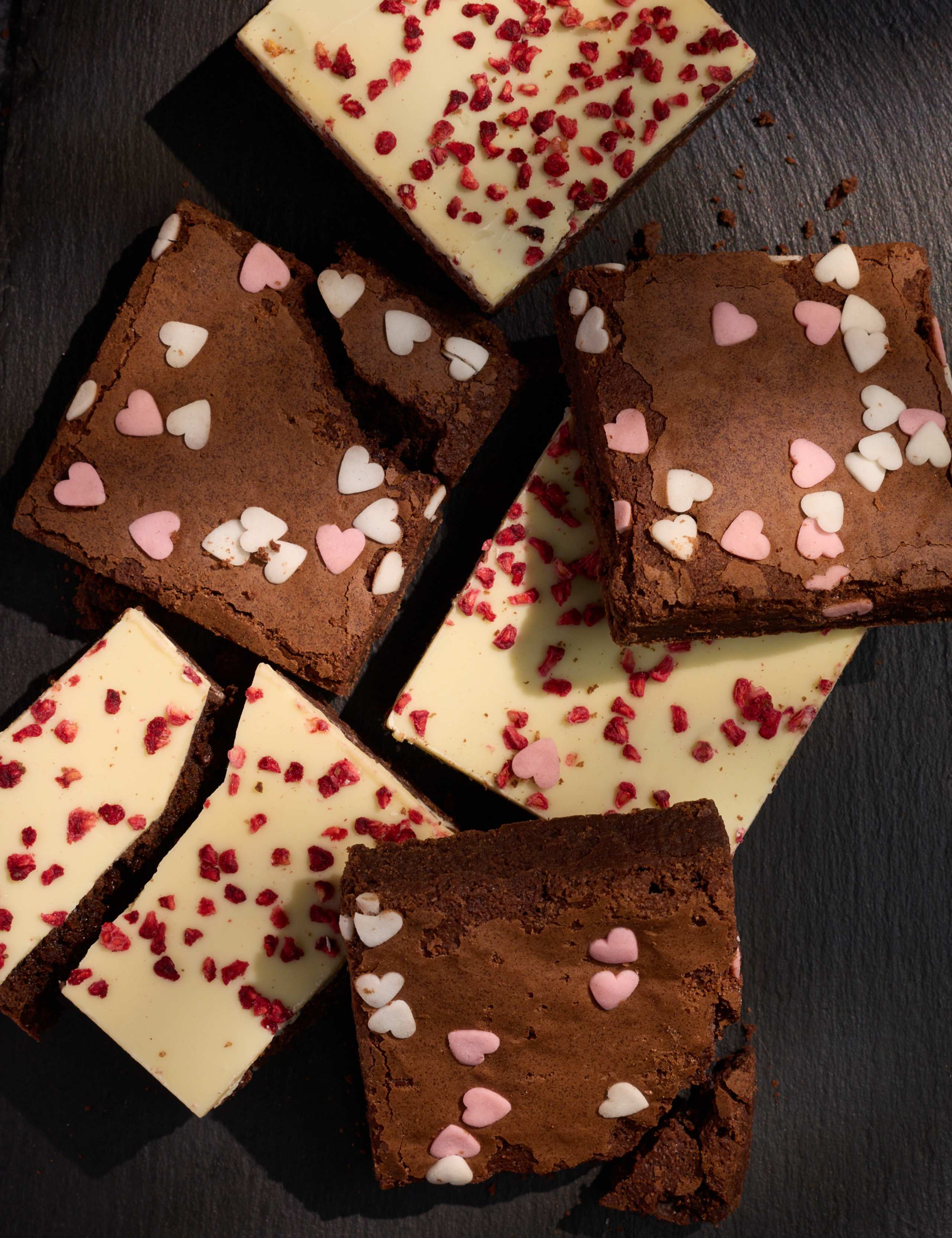3 White Chocolate & Raspberry Topped & 3 Indulgent Chocolate Brownies 3 of 4
