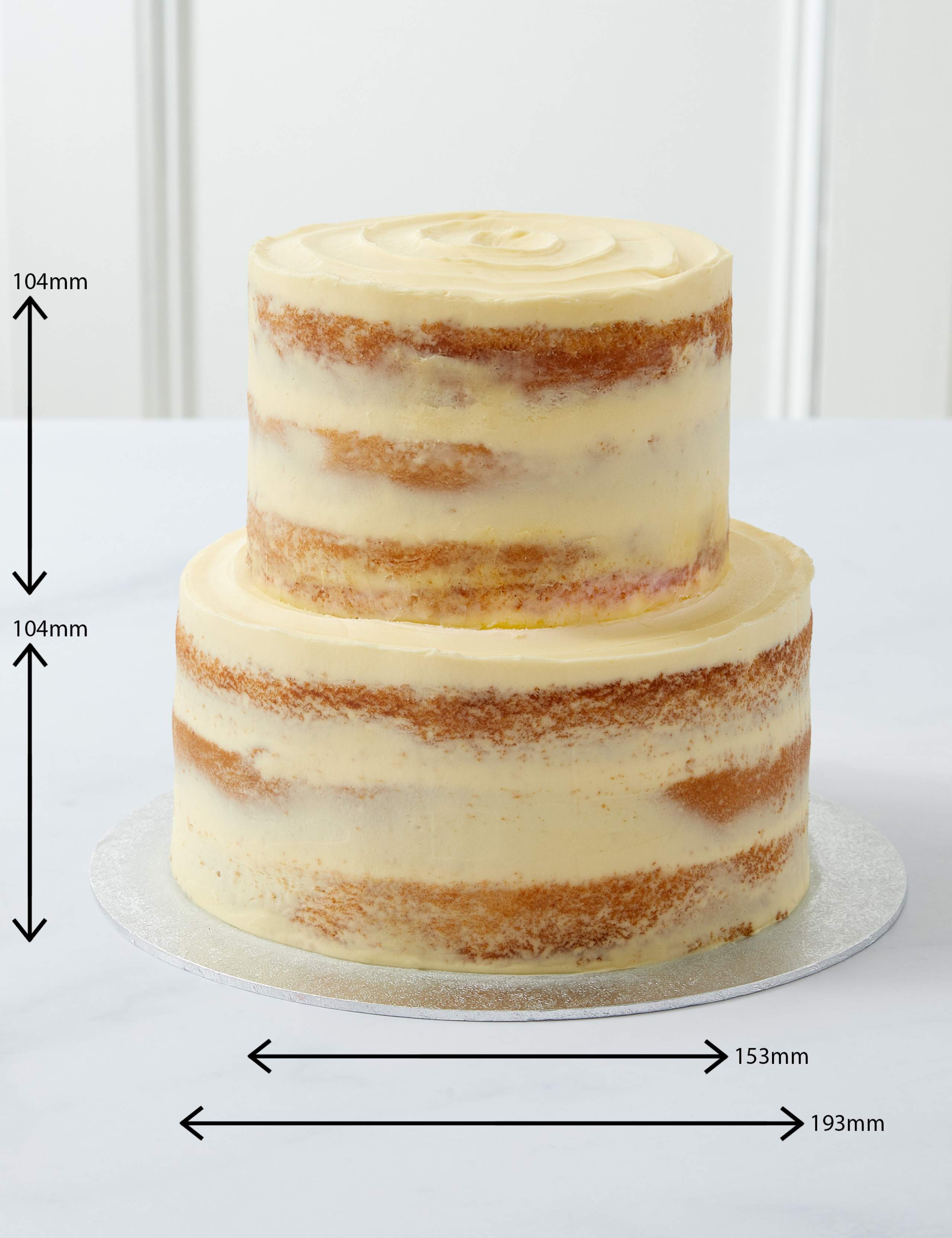 Vanilla Two Tier Naked Cake (Serves 36) 4 of 7