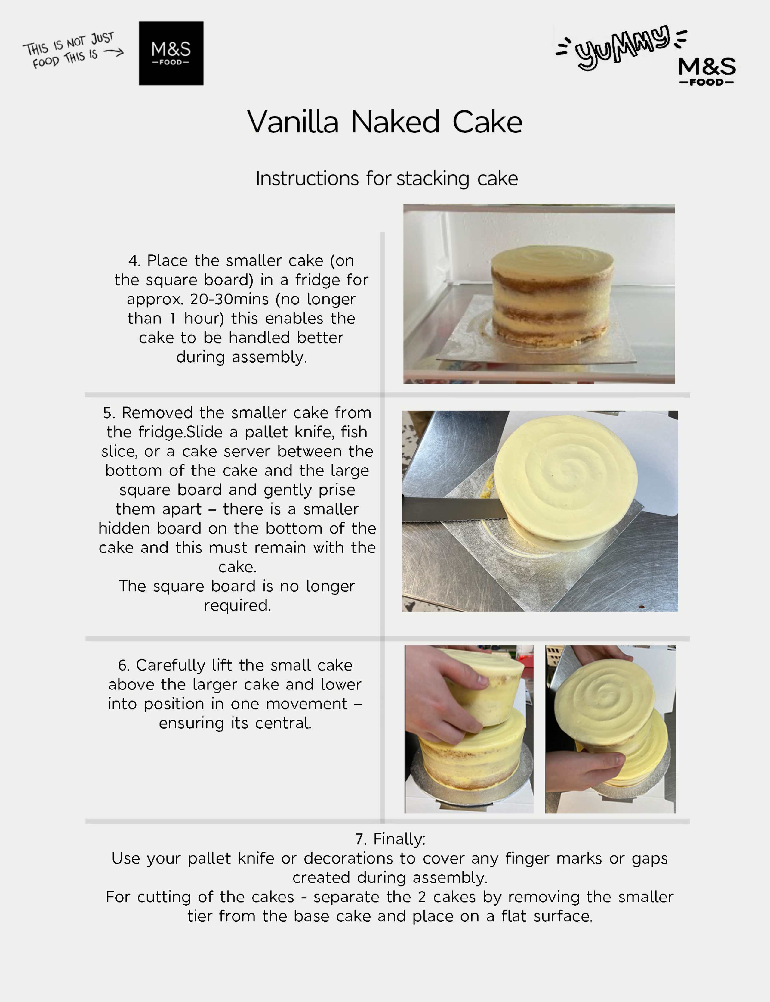 Vanilla Two Tier Naked Cake (Serves 36) 5 of 7