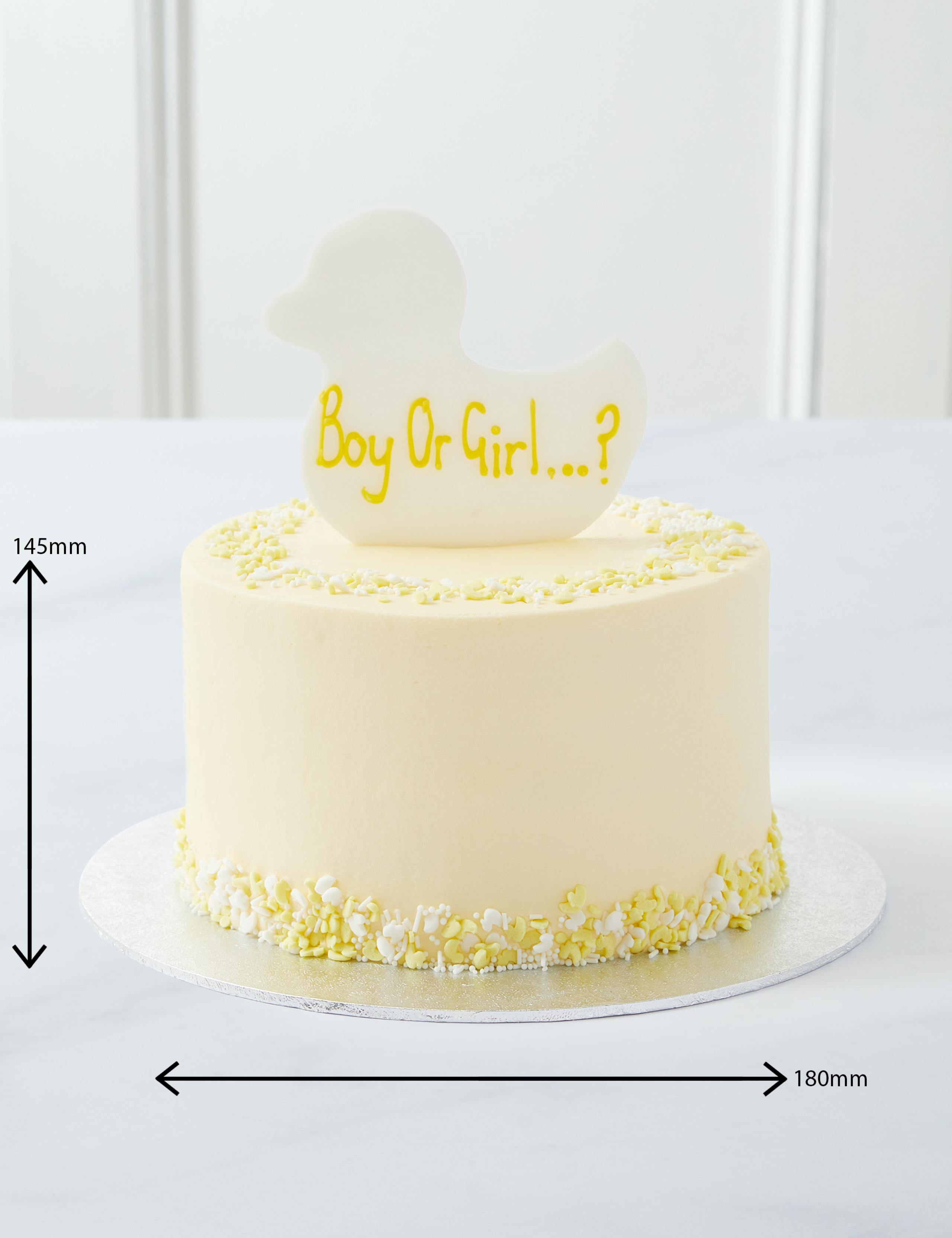Personalised Gender Reveal Cake - Girl (Serves 16) 5 of 8