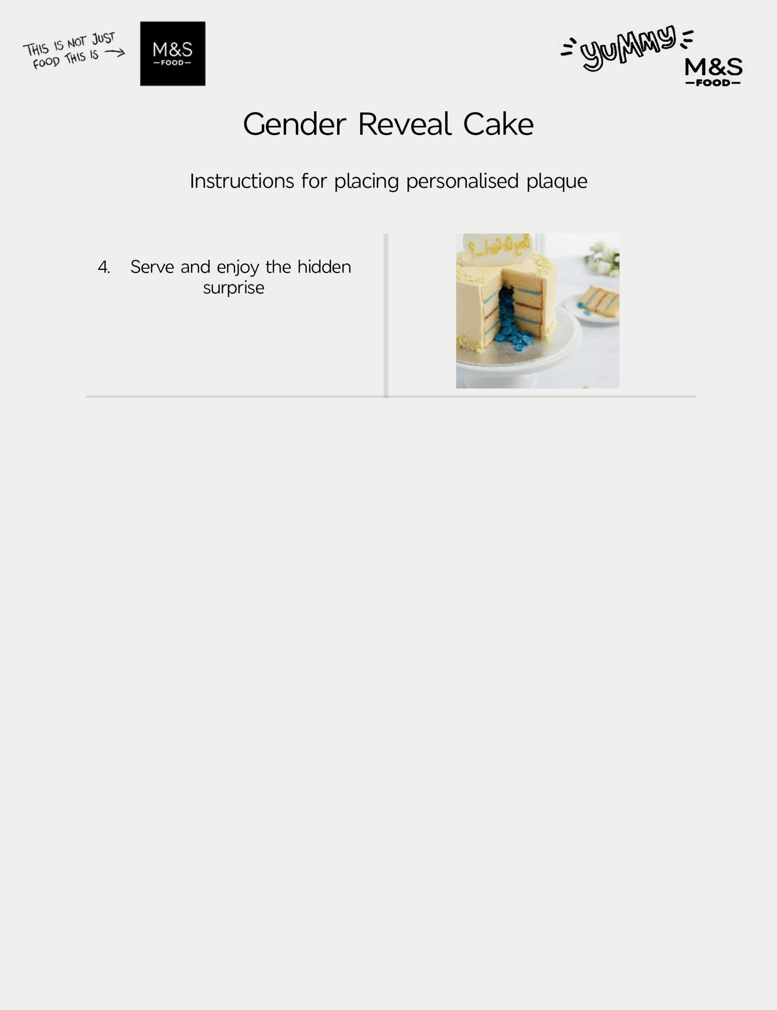 Personalised Gender Reveal Cake - Girl (Serves 16) 7 of 8