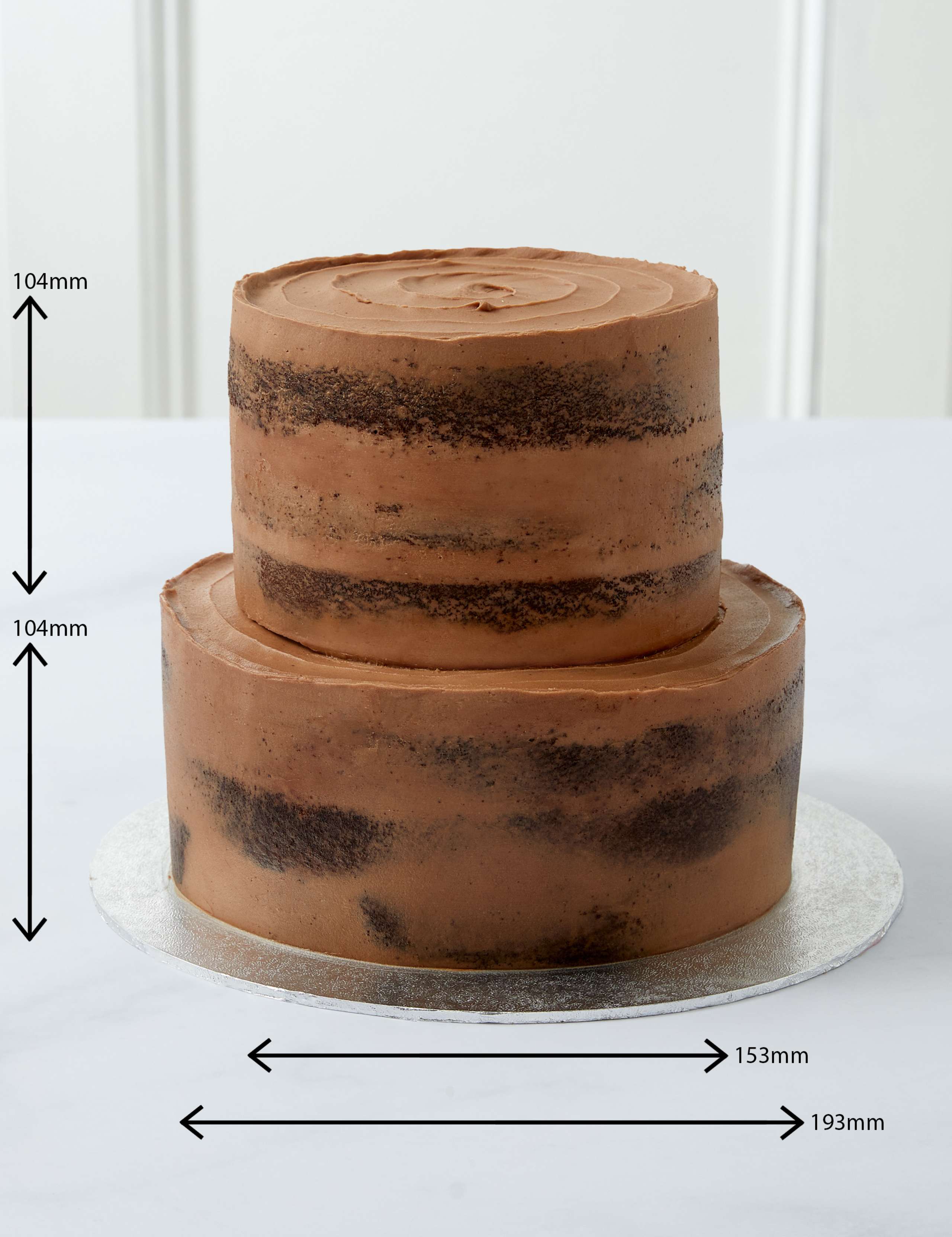 Chocolate Two Tier Naked Cake (Serves 36) 5 of 8
