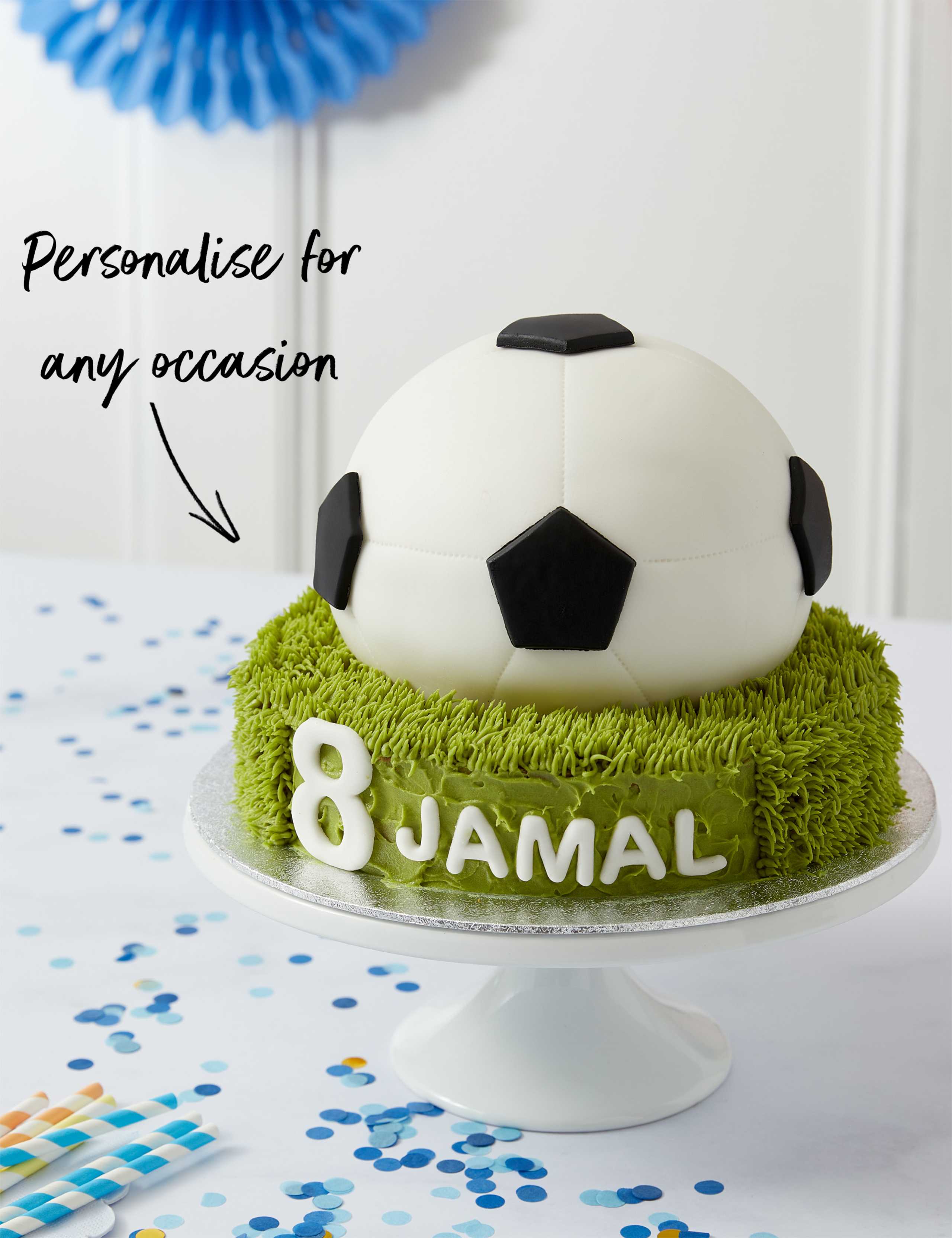 Personalised Football Cake (Serves 36) 4 of 7