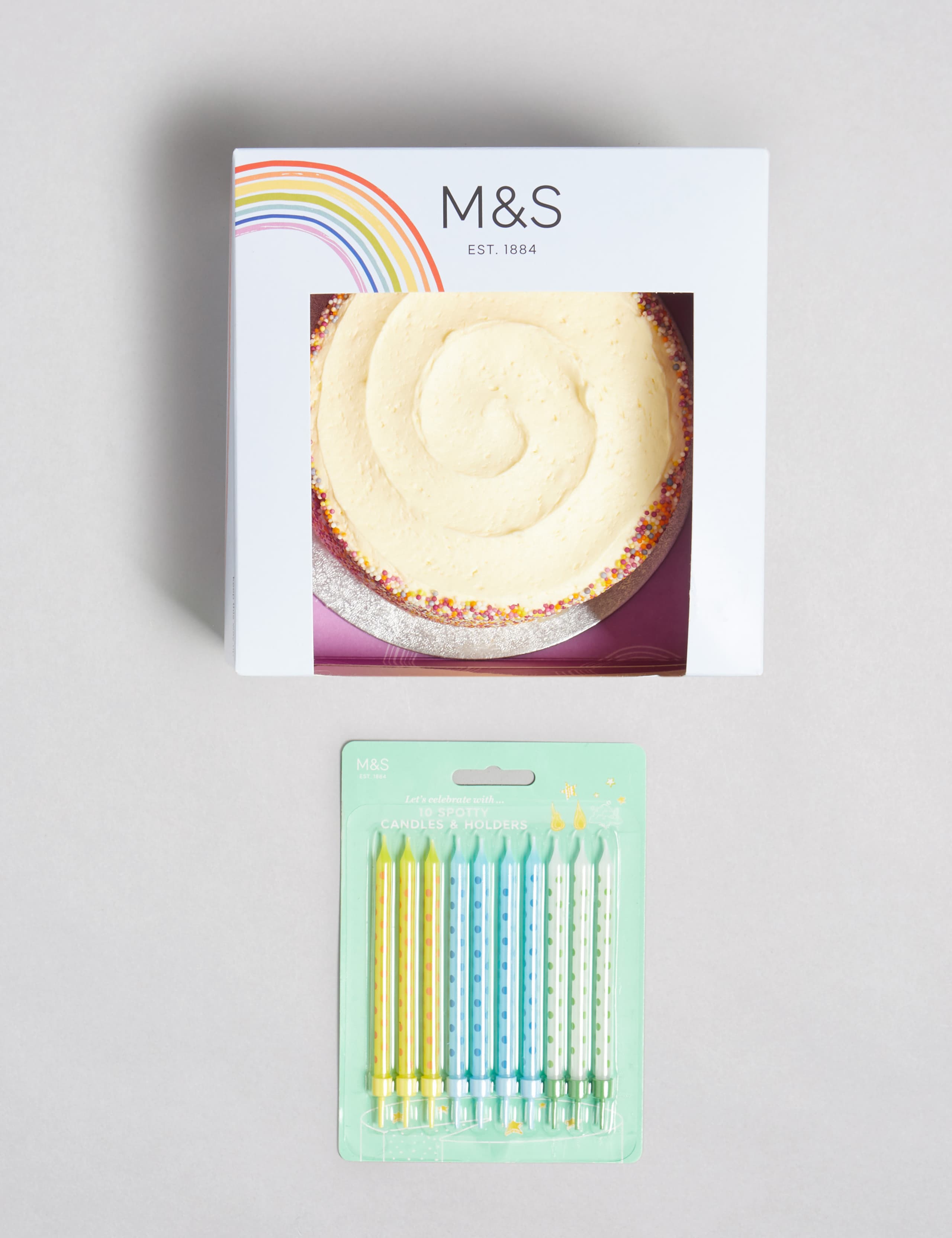 Rainbow Cake with Candles 2 of 3