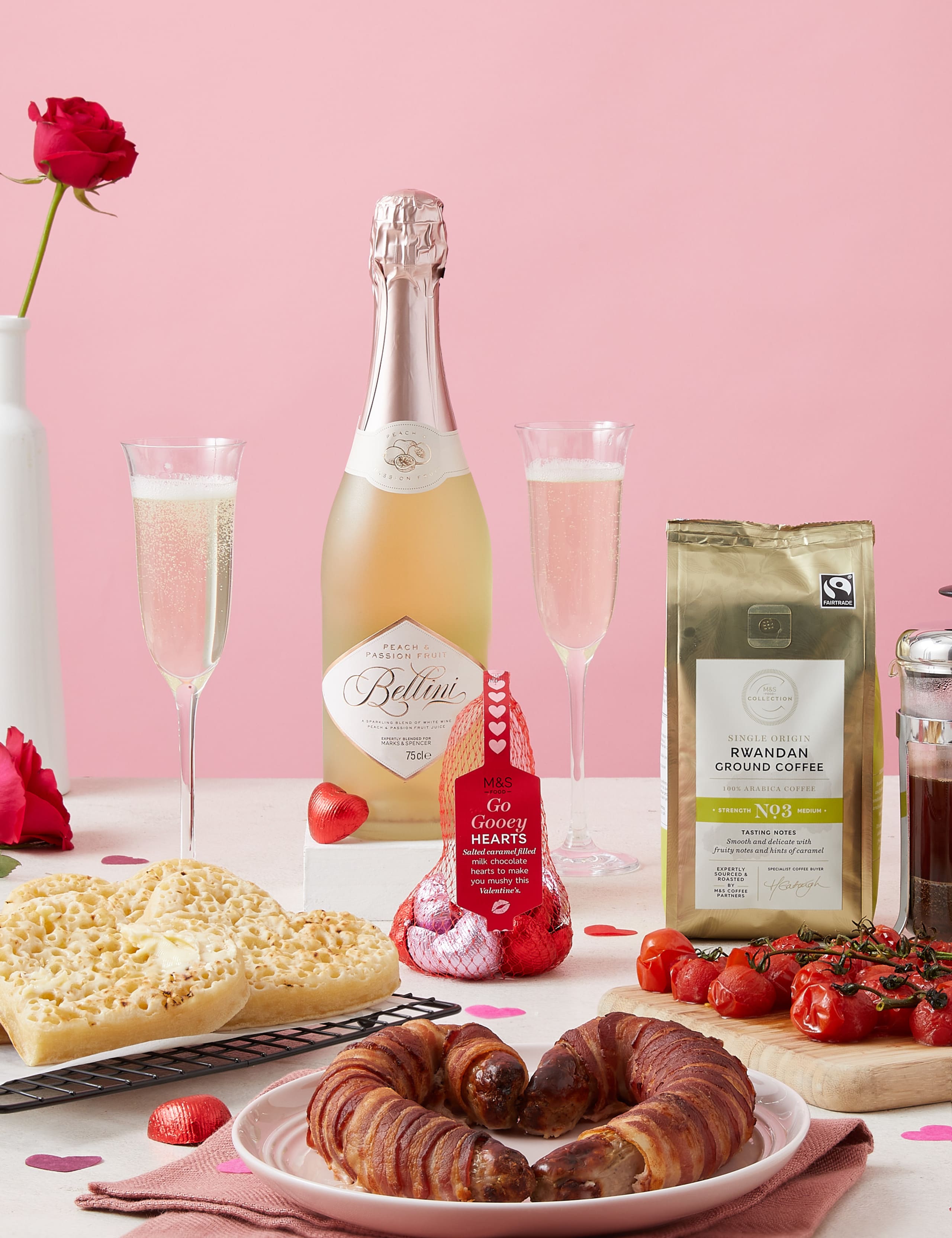 Valentine's Breakfast in Bed (with Love Sausage) (Delivery on 13th February 2021) 1 of 4