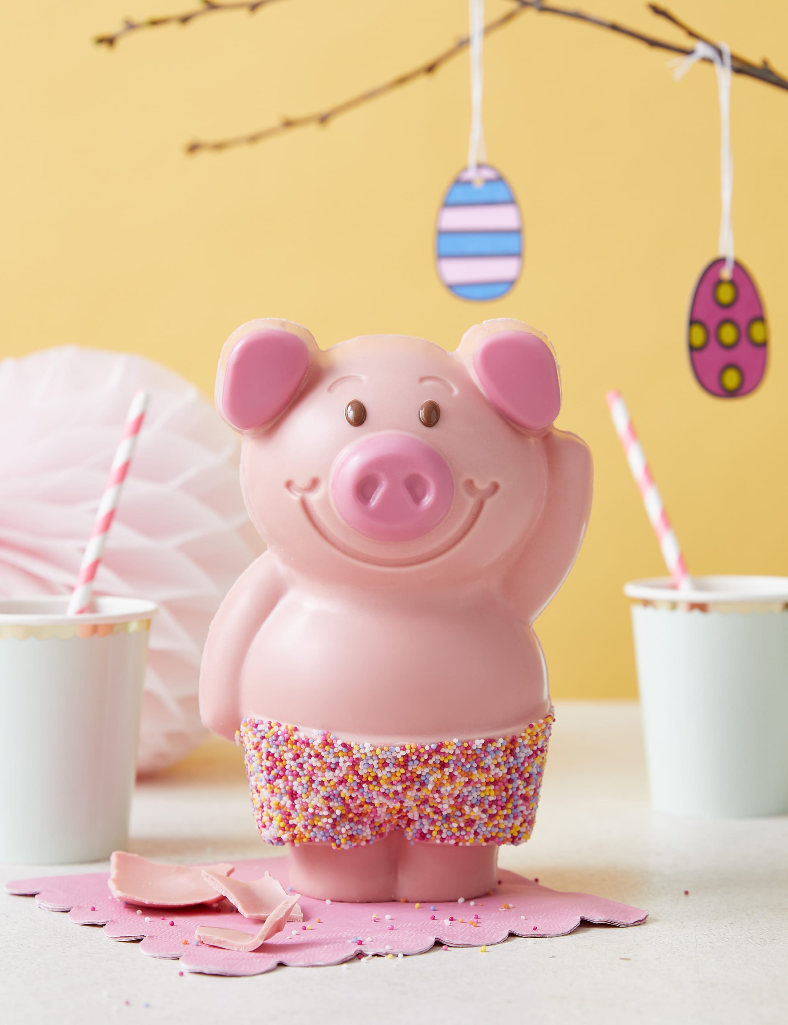 Giant White Chocolate Percy Pig™ with Jazzy Trousers 2 of 2