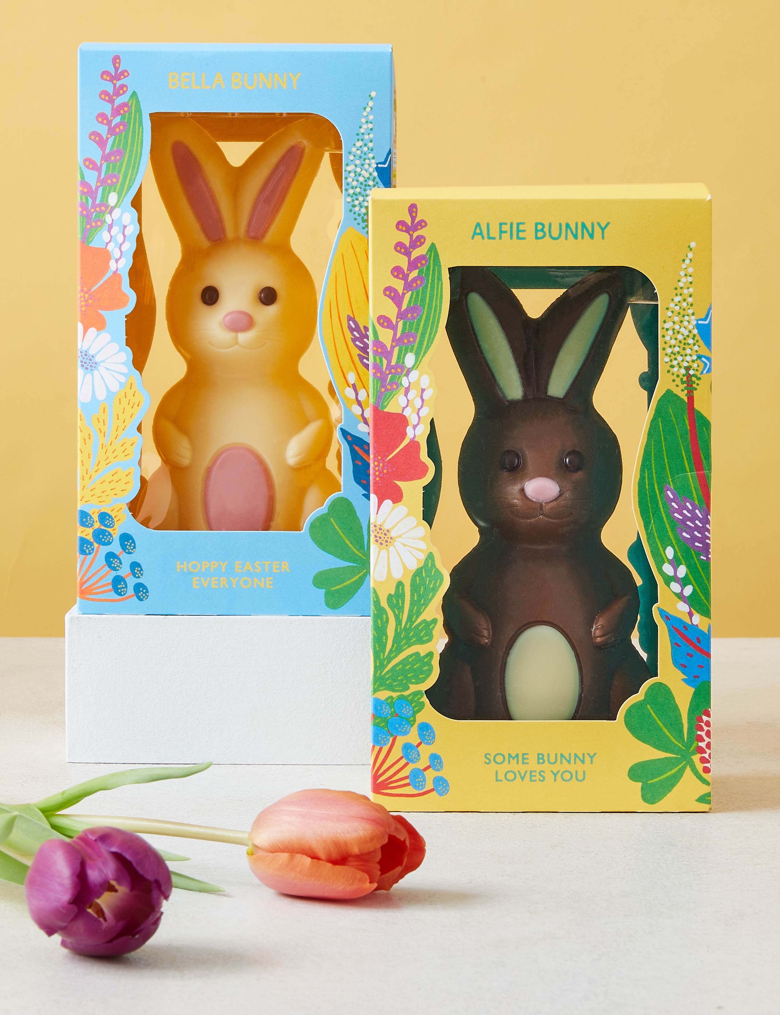 Milk and White Chocolate Easter Bunnies 1 of 2