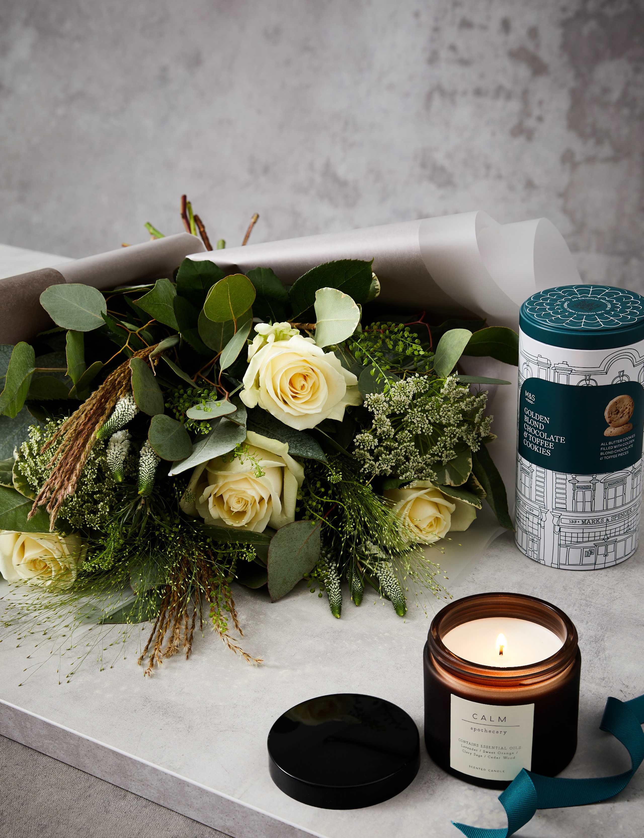 Thinking of You Bouquet, Cookies & Candle Gift 1 of 4
