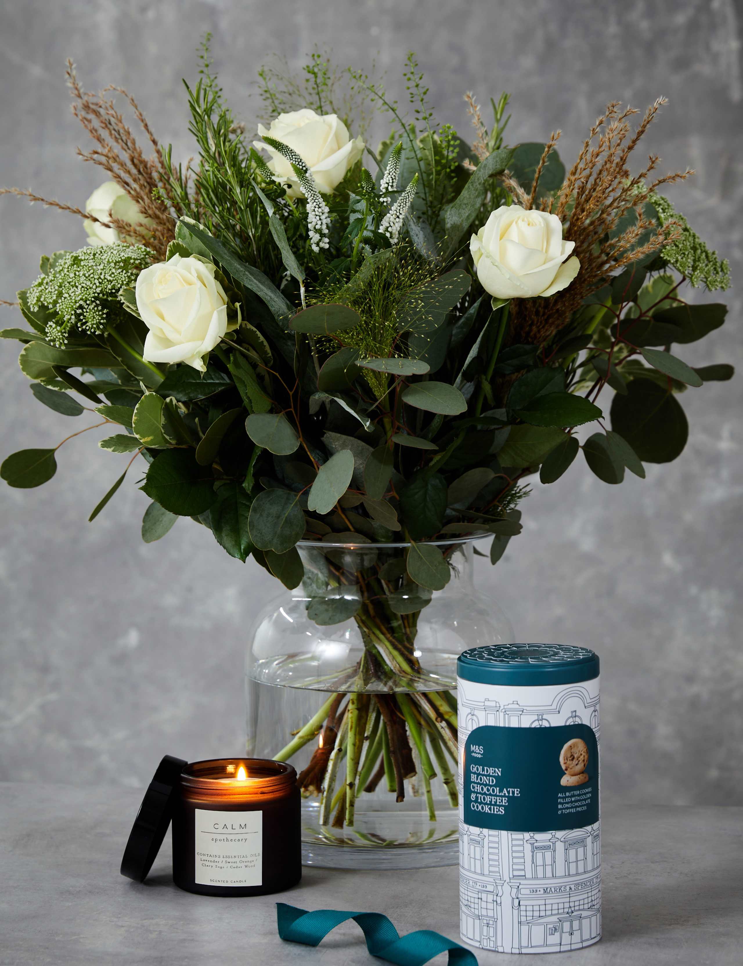 Thinking of You Bouquet, Cookies & Candle Gift 4 of 4