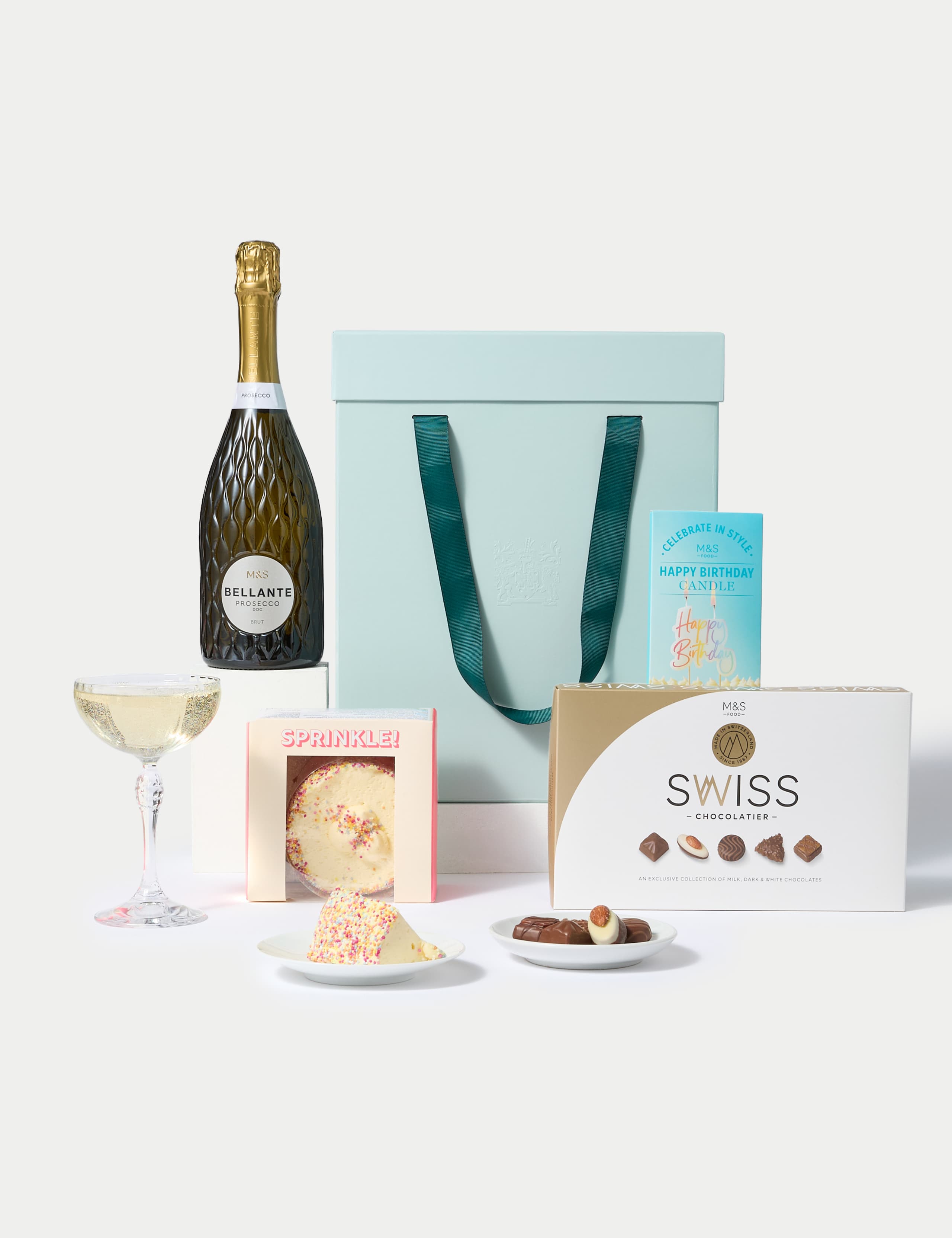 Happy Birthday Cake & Prosecco Gift Box 1 of 4