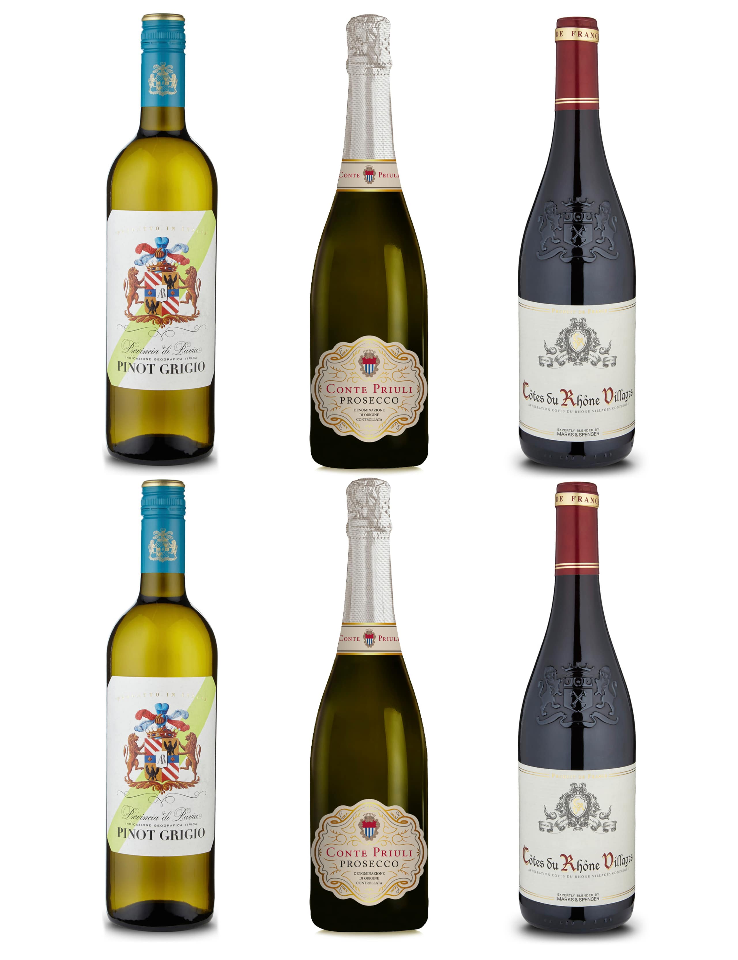 Mixed Case of Red, White & Prosecco - Case of 6 1 of 1