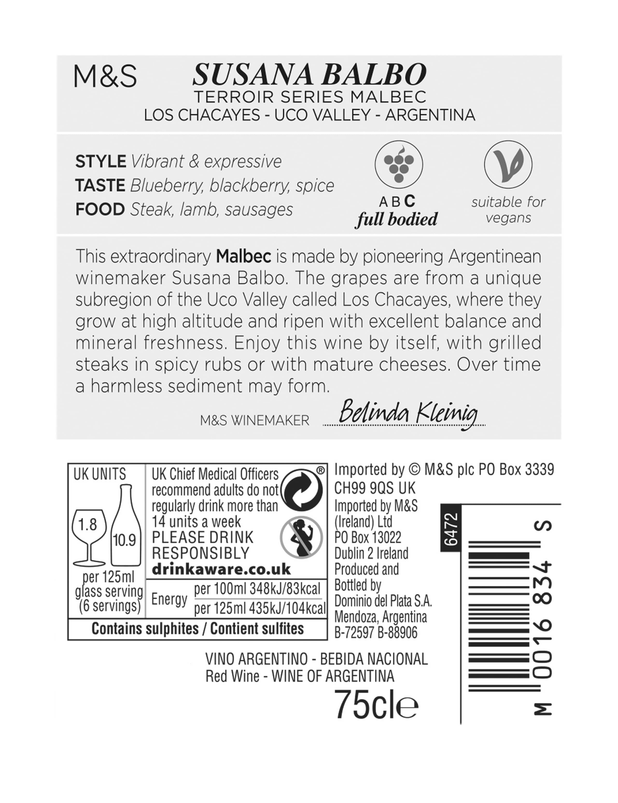 Susana Balbo Malbec - Case of 6 2 of 2