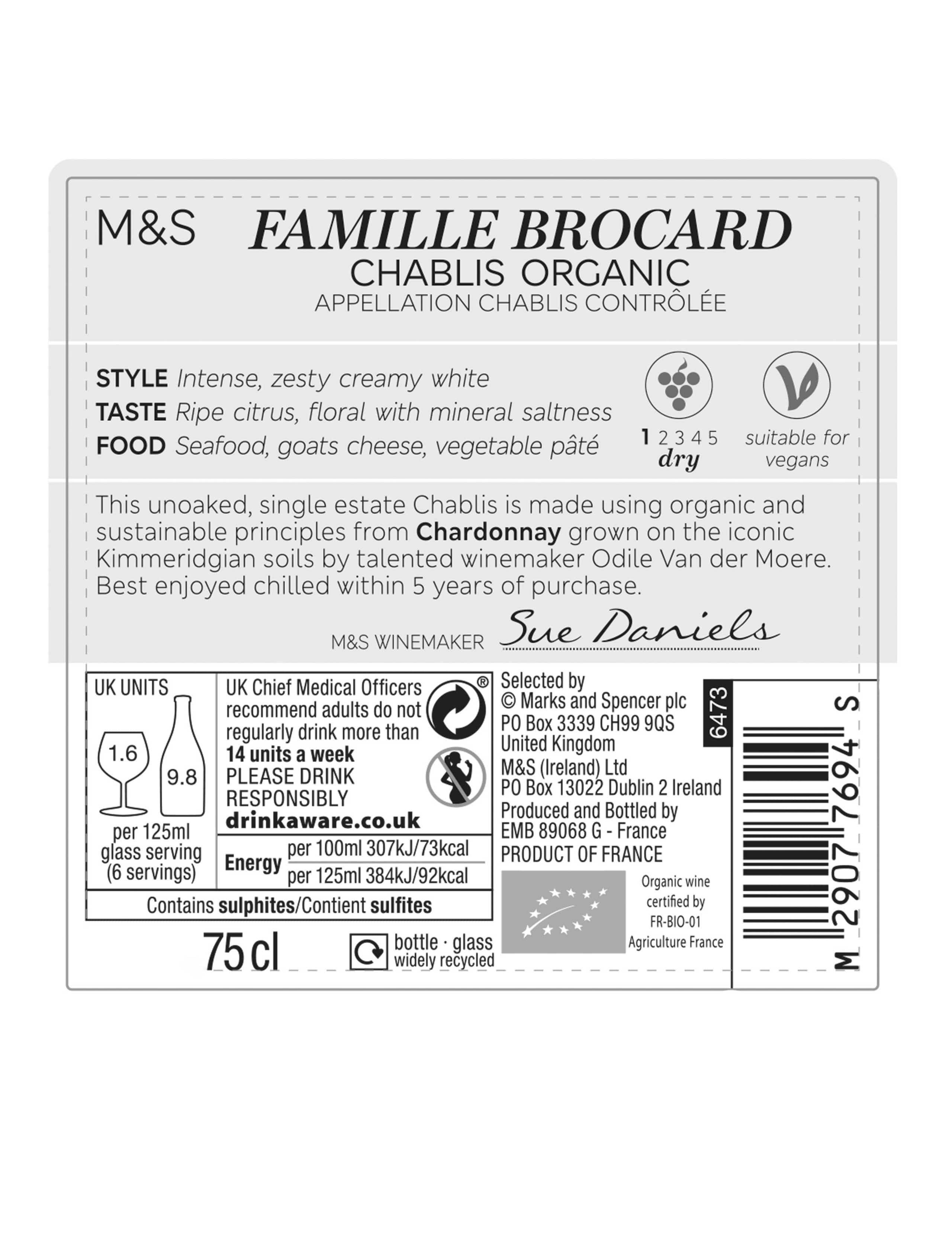 Famille Brocard Chablis Organic - Case of 6 3 of 3
