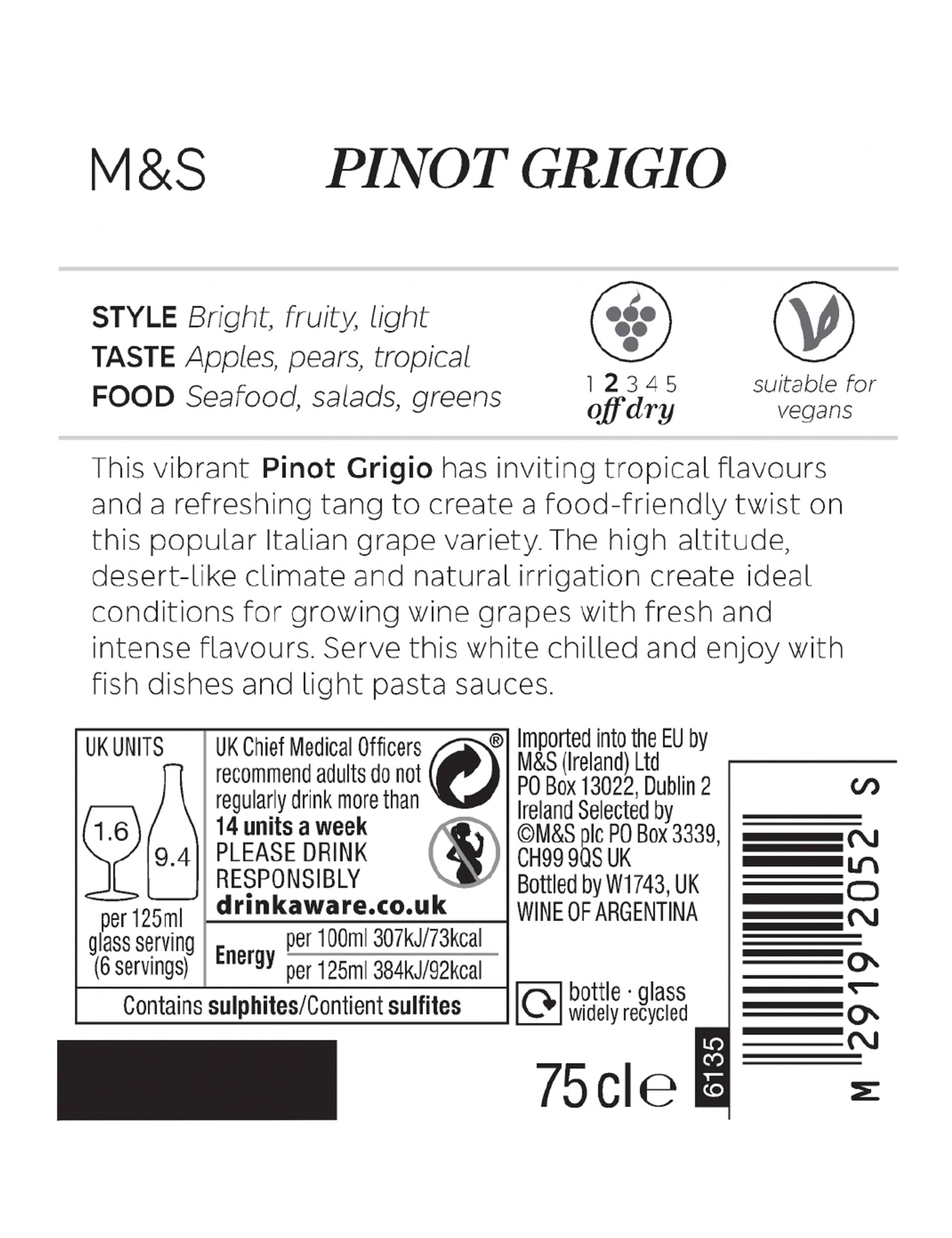 Sabroso Pinot Grigio - Case of 6 2 of 2