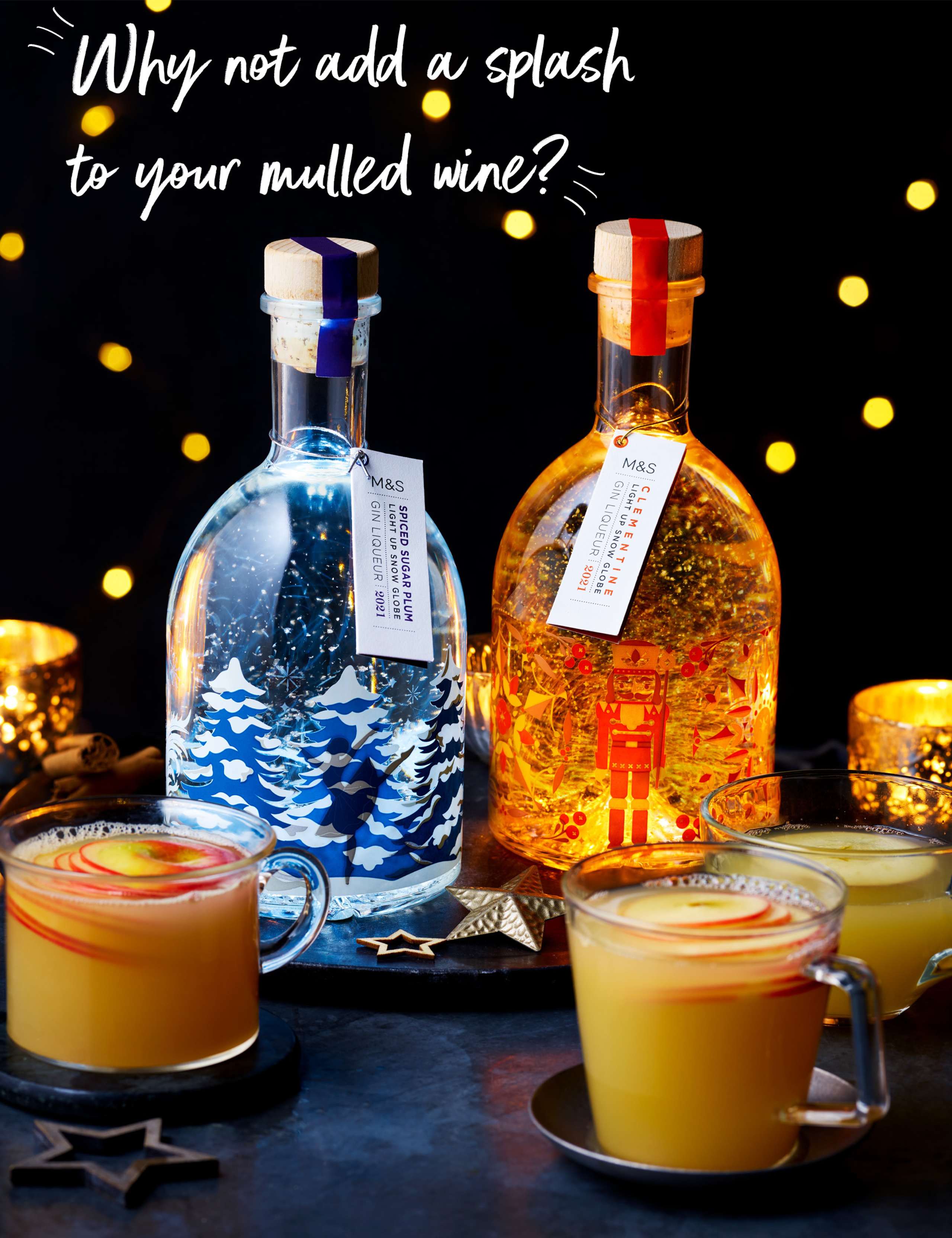 Light up Snow Globe Gin Liqueur & Baubles Mixed Case 3 of 3