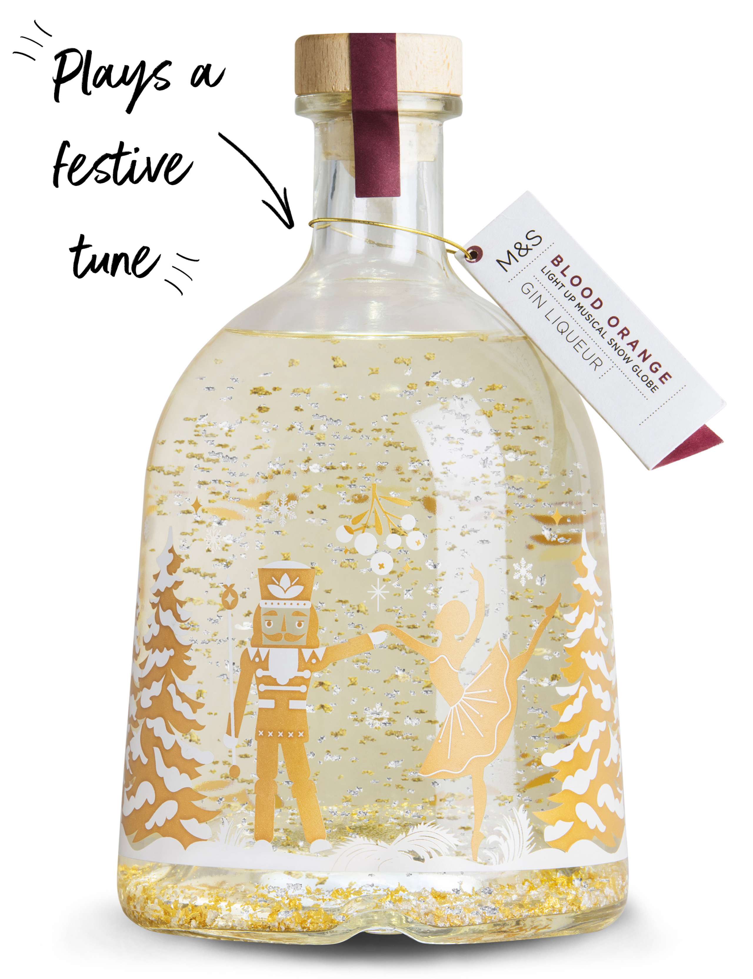 Blood Orange Light Up Musical Snow Globe Gin Liqueur Magnum - Single Bottle 4 of 4