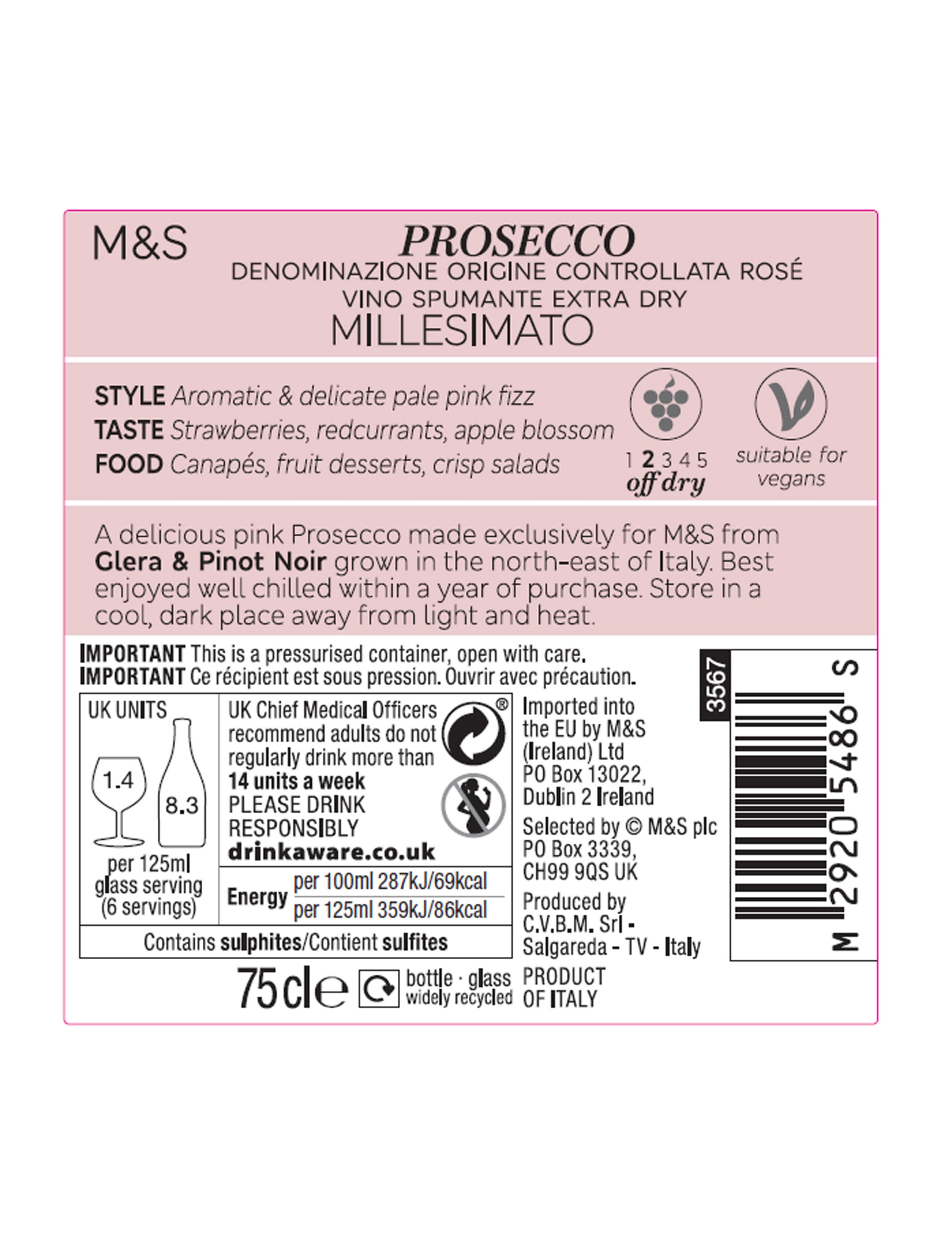 Spring Limited Edition Conte Priuli Oro Rosa Prosecco Rose - Case of 6 3 of 3