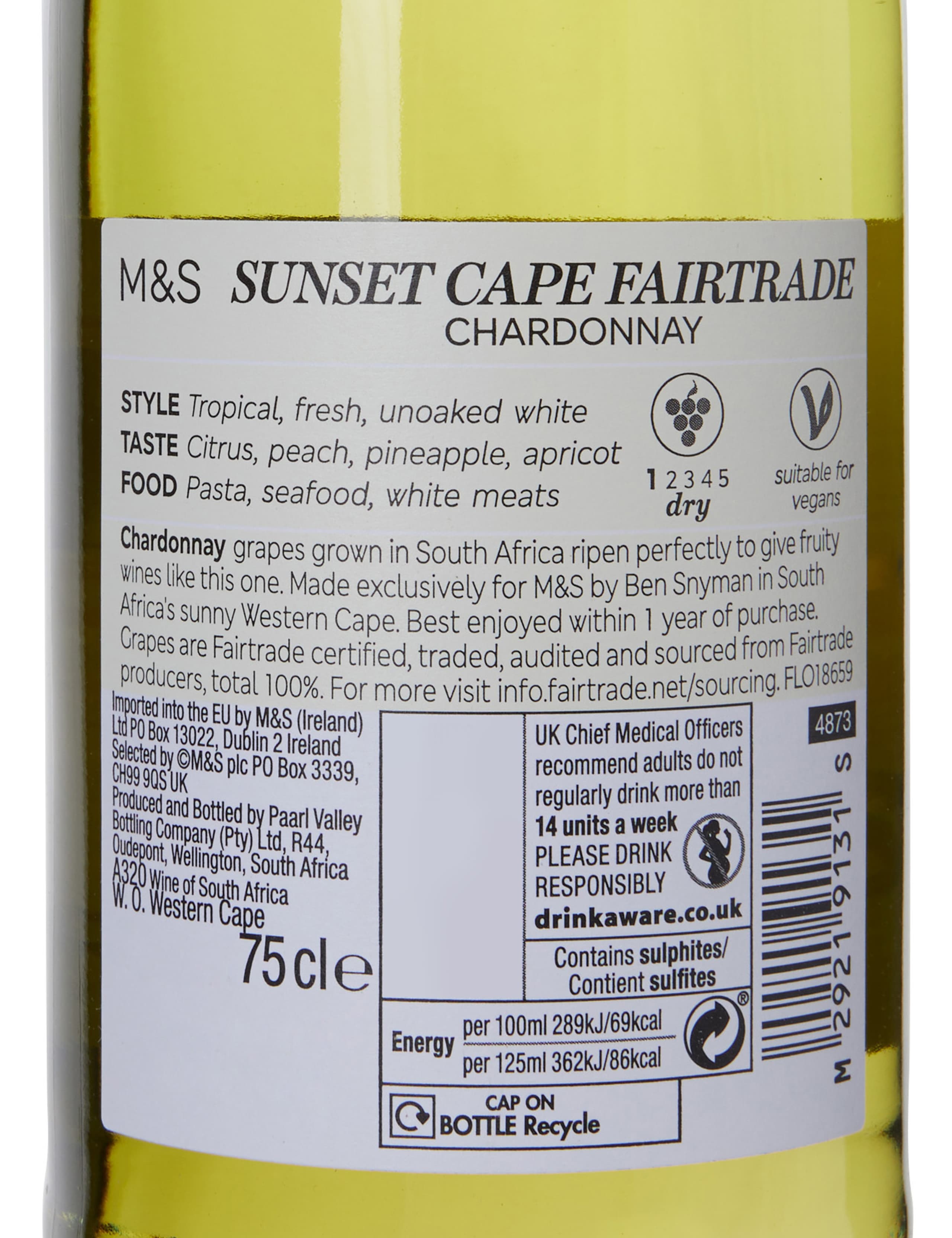 Sunset Cape Fairtrade Chardonnay - Case of 6 3 of 3