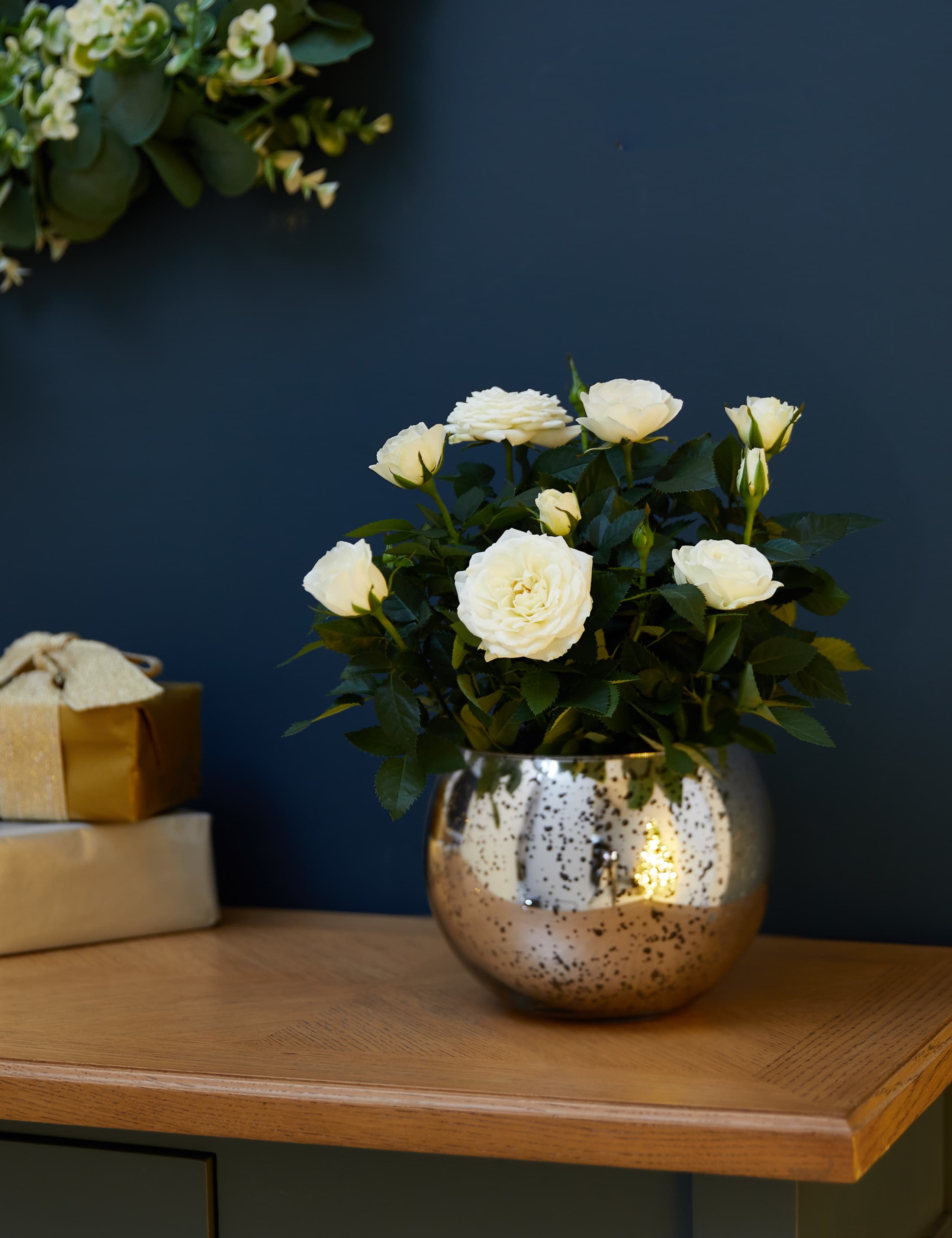 Seasonal White Rose Ceramic 1 of 7