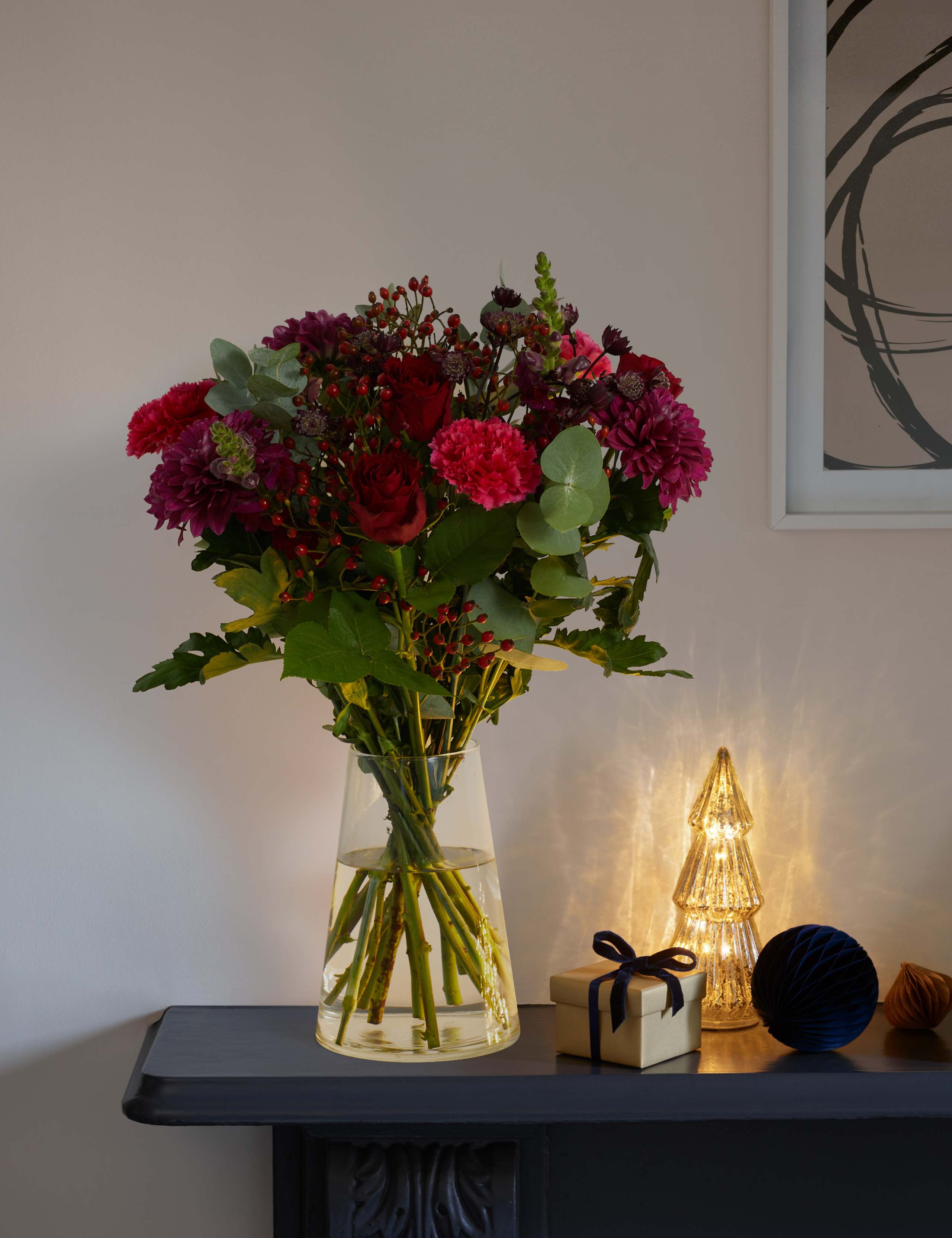 Red Berries & Blooms Flowers Bouquet 1 of 5