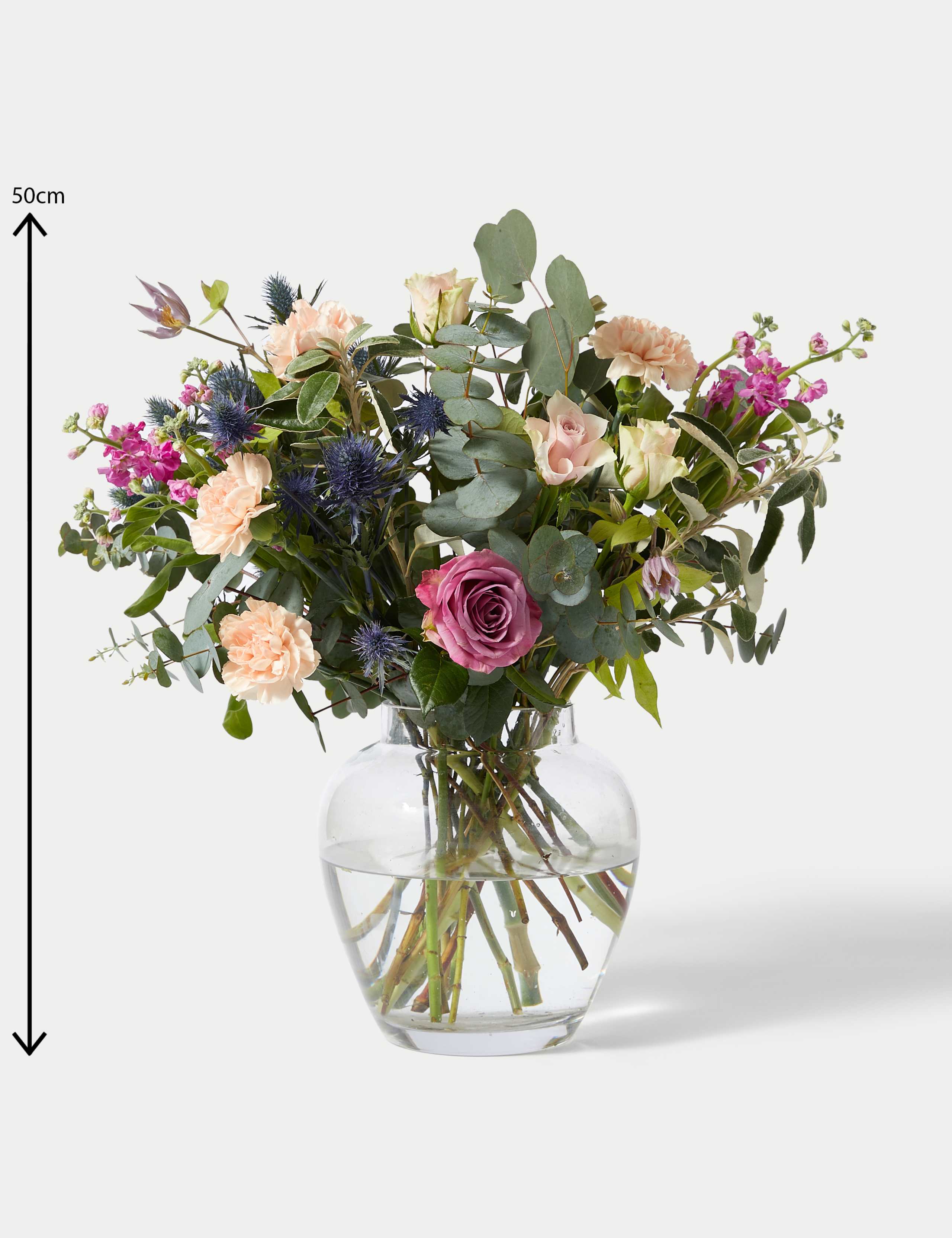 Rose, Carnation & Eucalyptus Bouquet 5 of 5