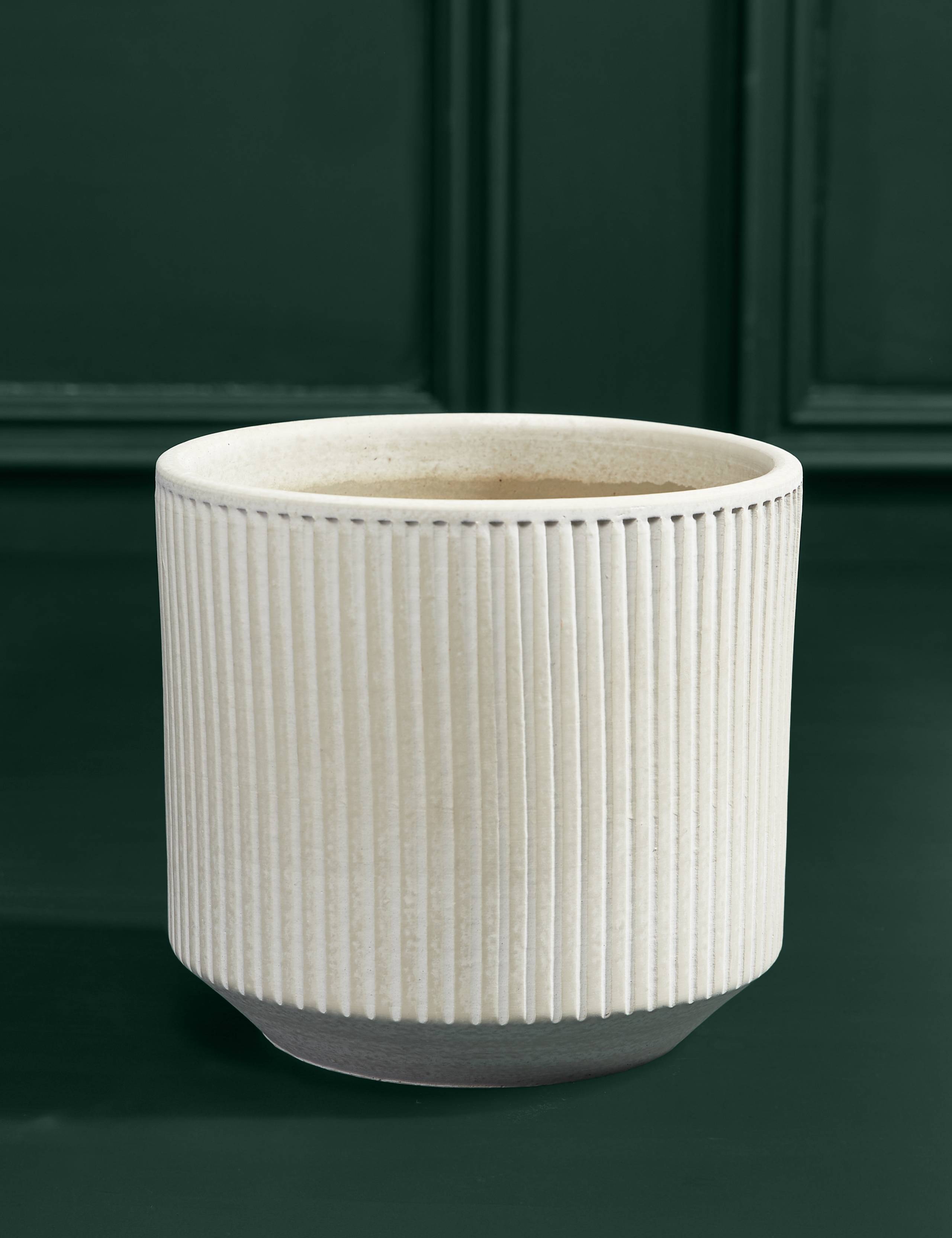 Large Abstract White Pot 1 of 1