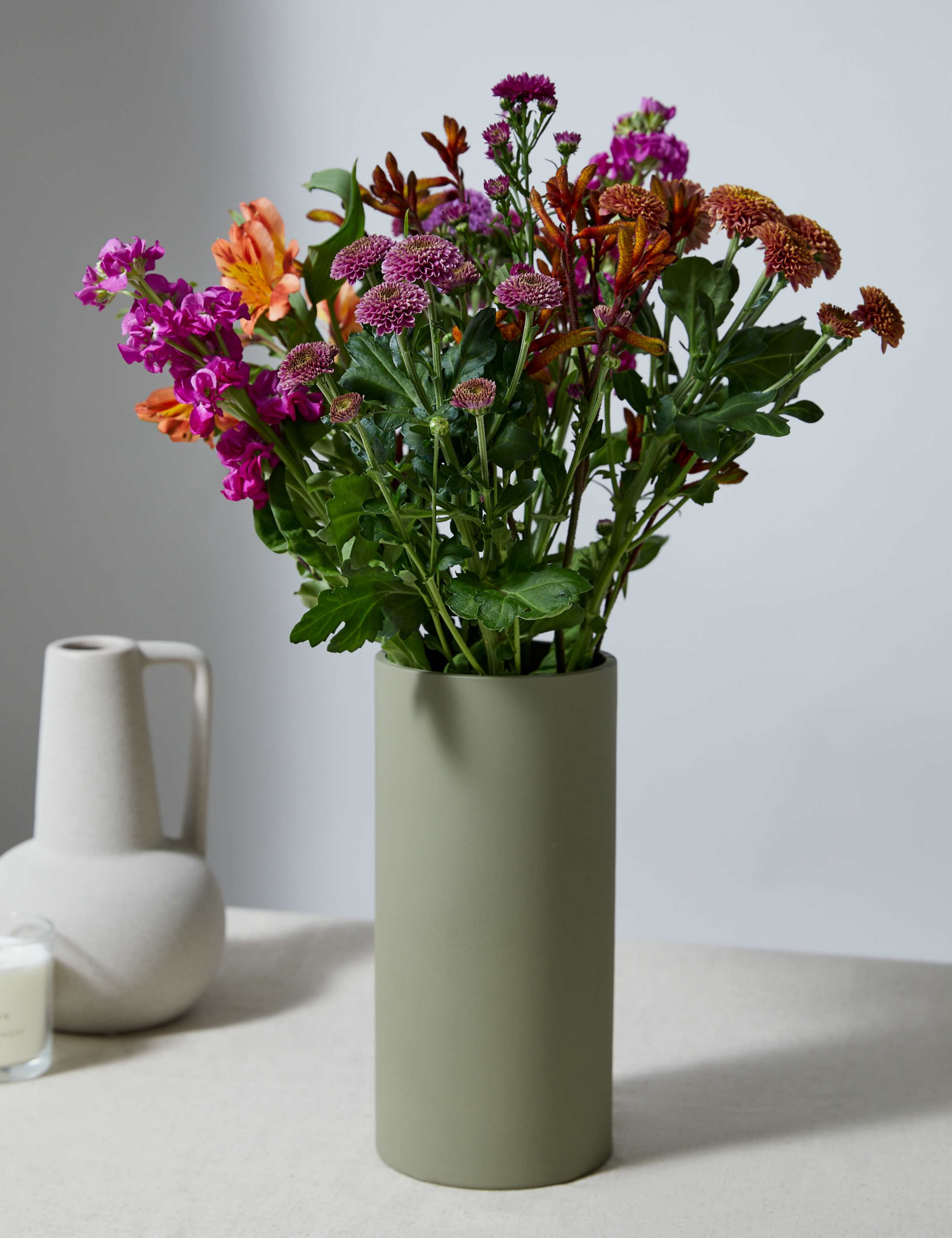Alstroemeria, Stocks & Santini Chrysanthemum Bright Bouquet 1 of 5