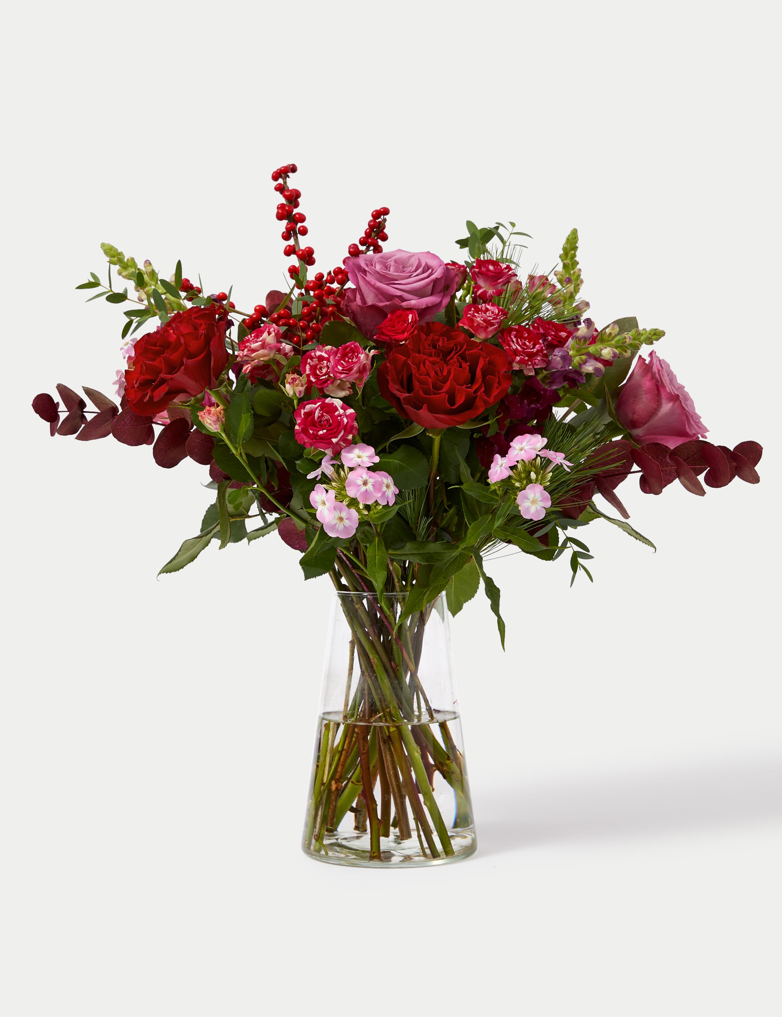 Luxury Red Rose & Antirrhinum Christmas Bouquet 3 of 6