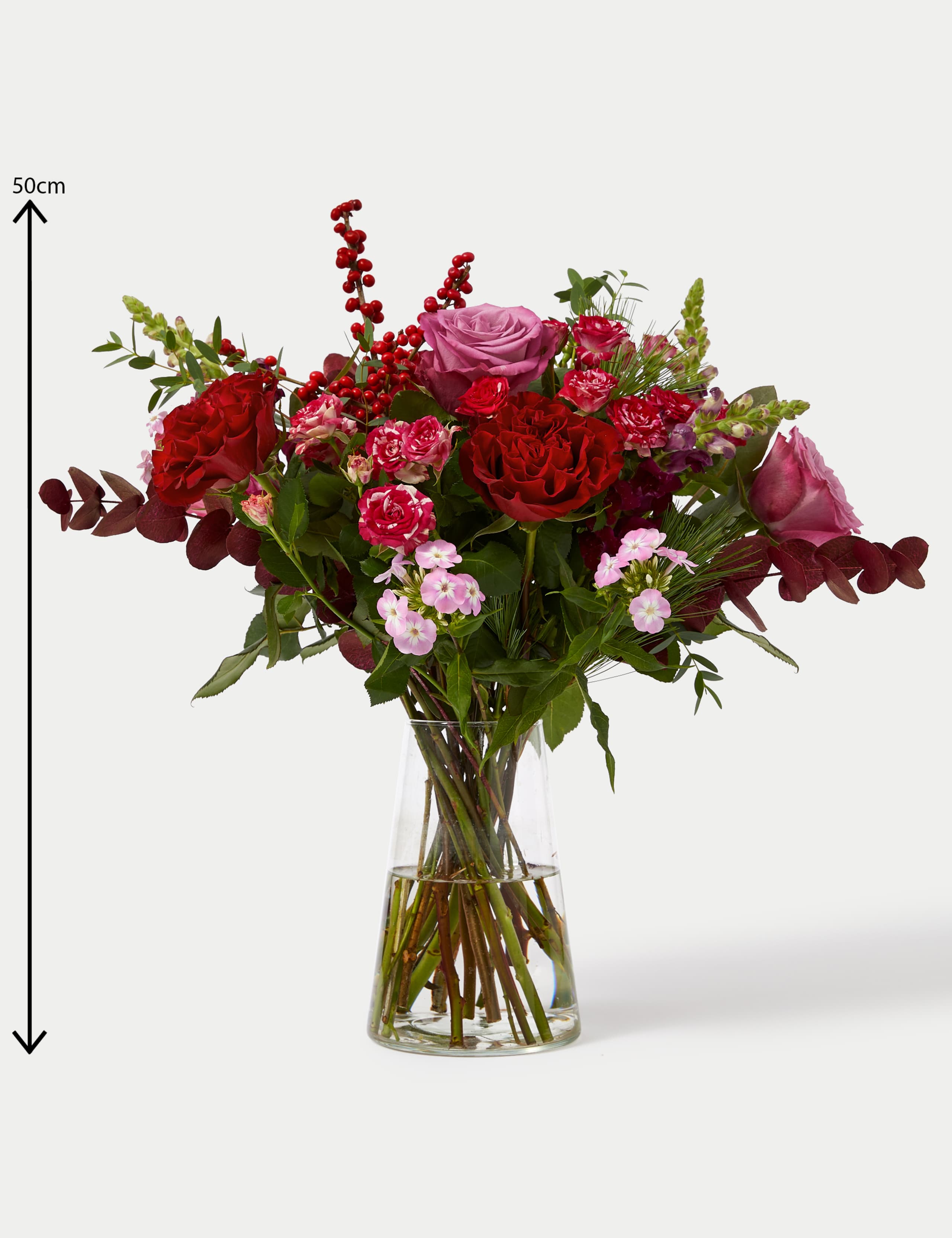 Luxury Red Rose & Antirrhinum Christmas Bouquet 6 of 6