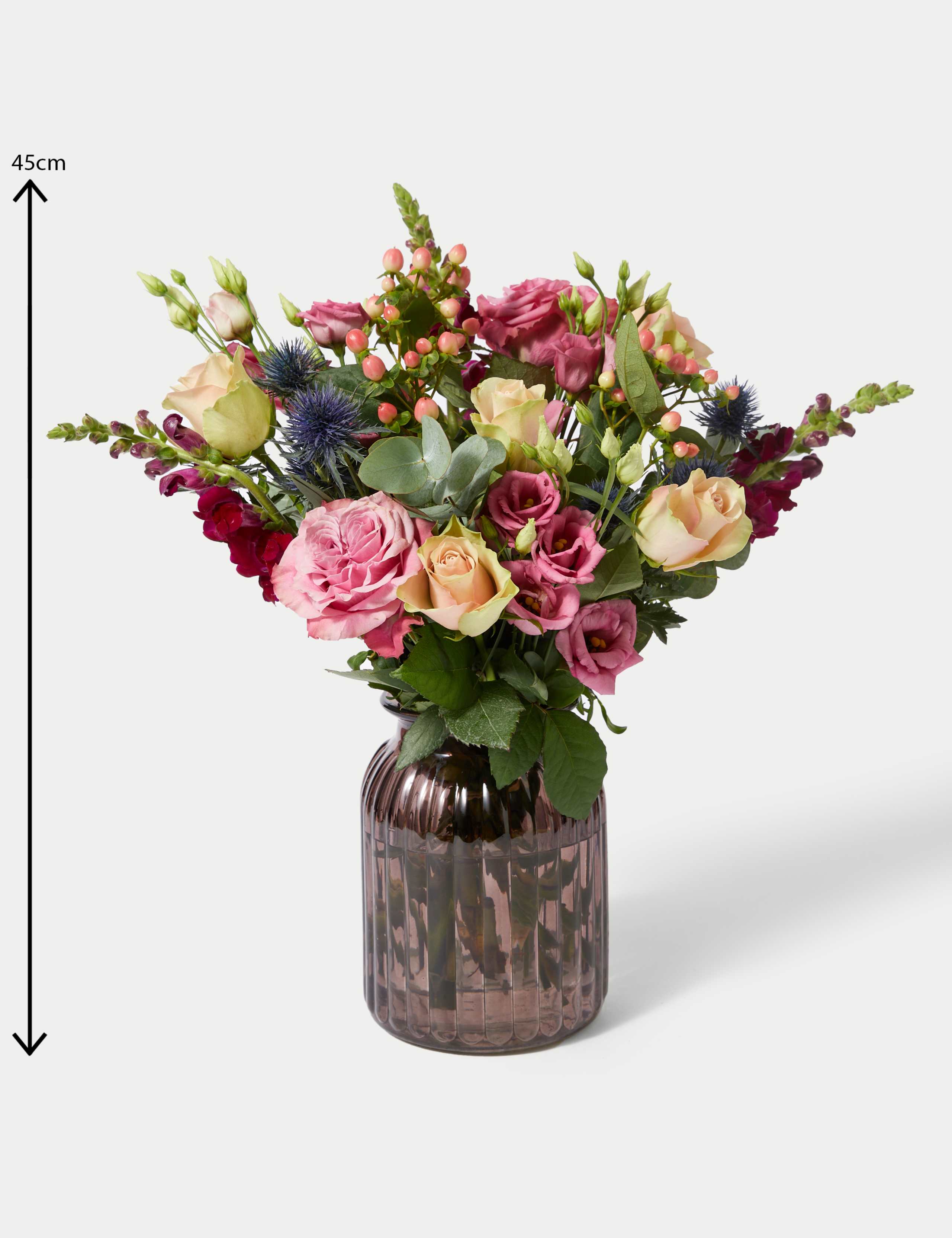 Rose & Spray Stock Bouquet with Vases 6 of 6