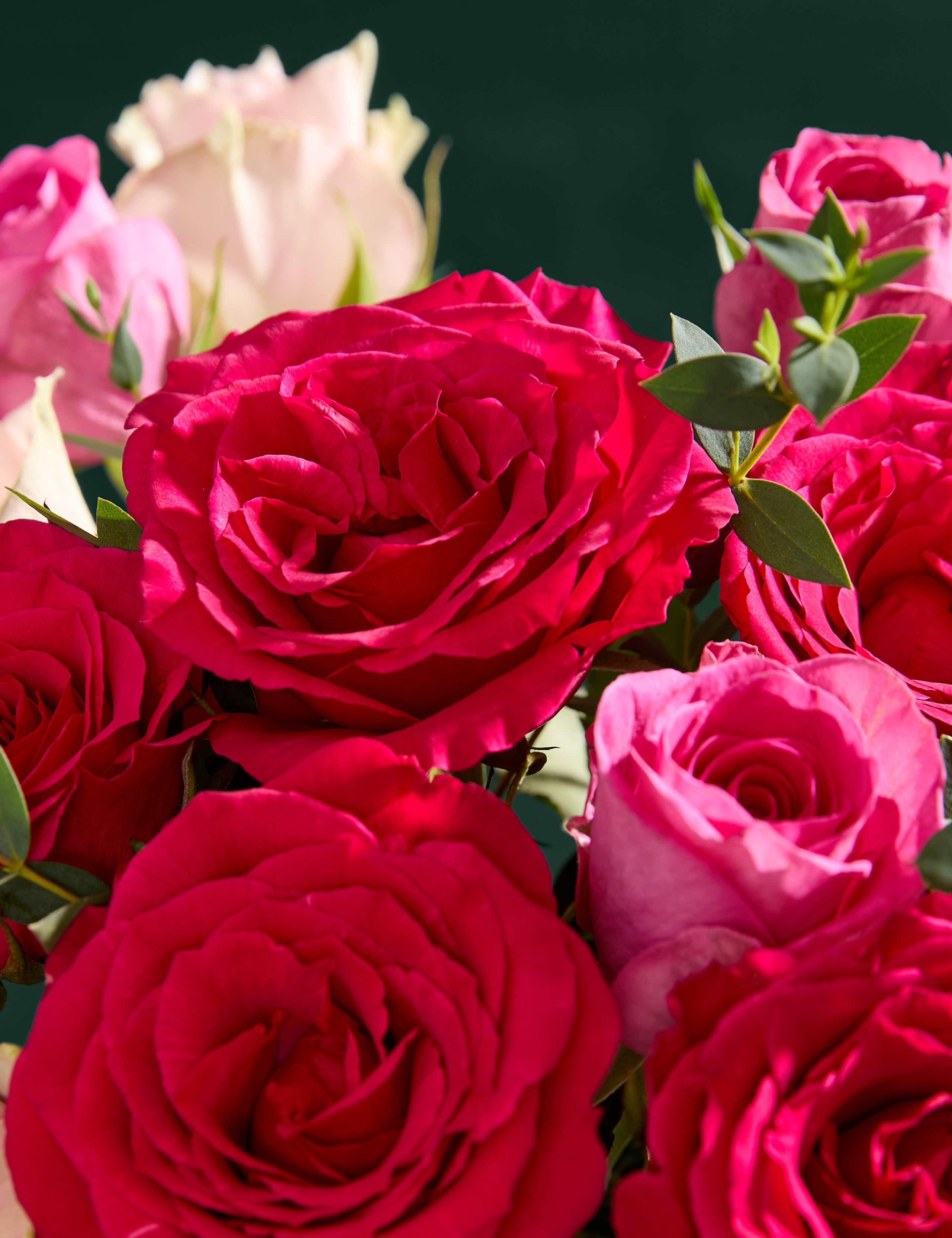 Valentine's Mixed Rose Bouquet with Vase 3 of 8