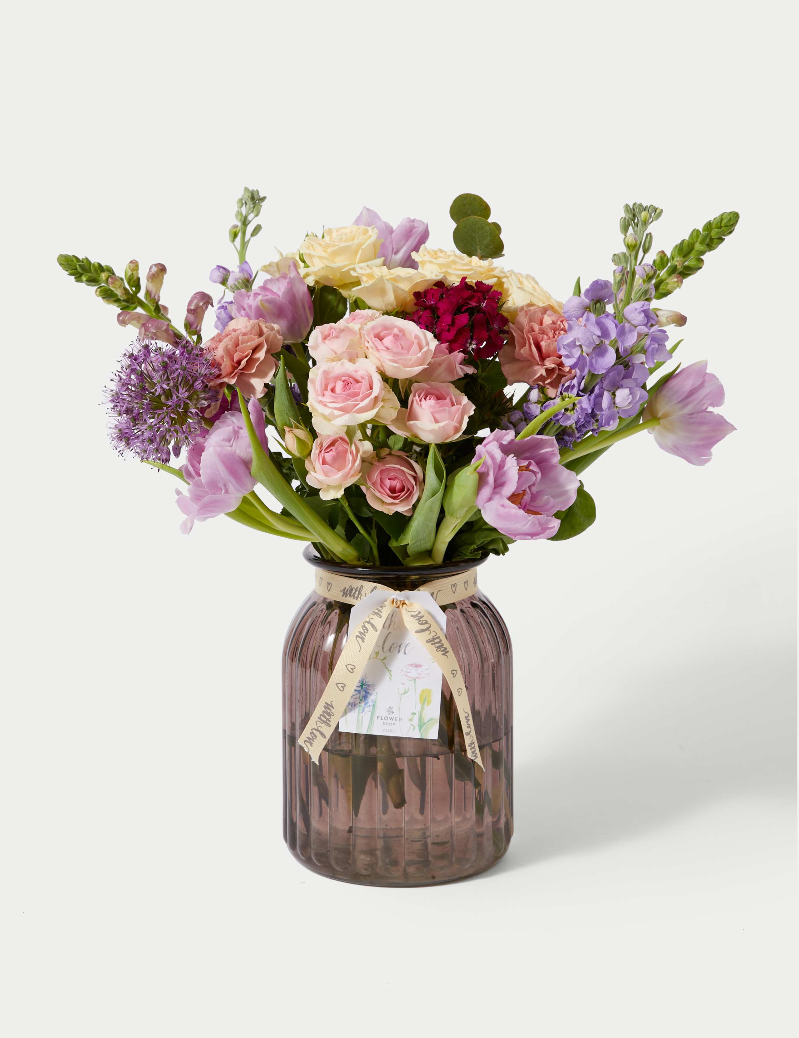 Mother's Day Rose & Stocks Bouquet With Vase 4 of 6