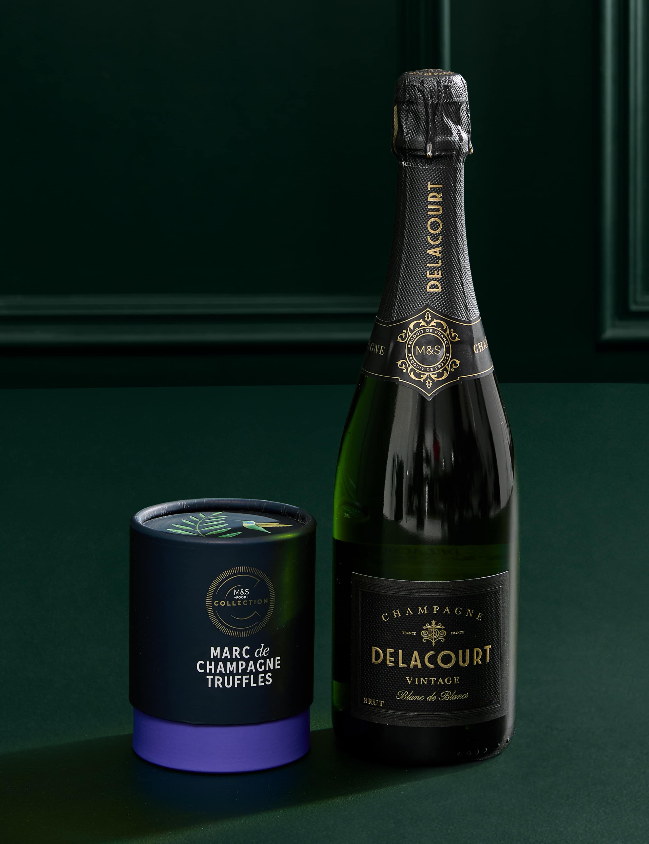 Mother's Day Peach Rose & Eucalyptus Bouquet with Champagne & Truffles 5 of 8