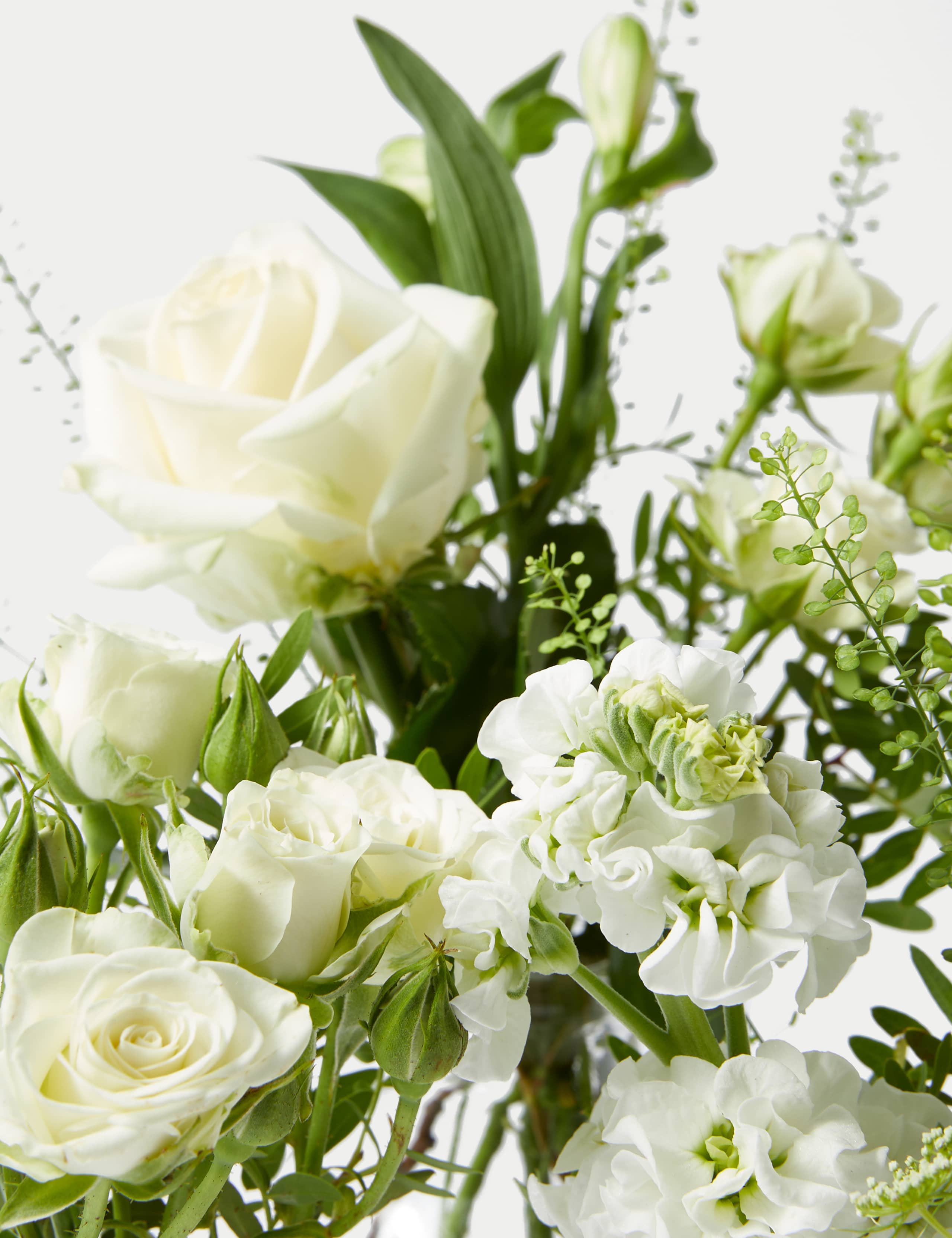 Three White Rose Posies with Bud Vases 4 of 6