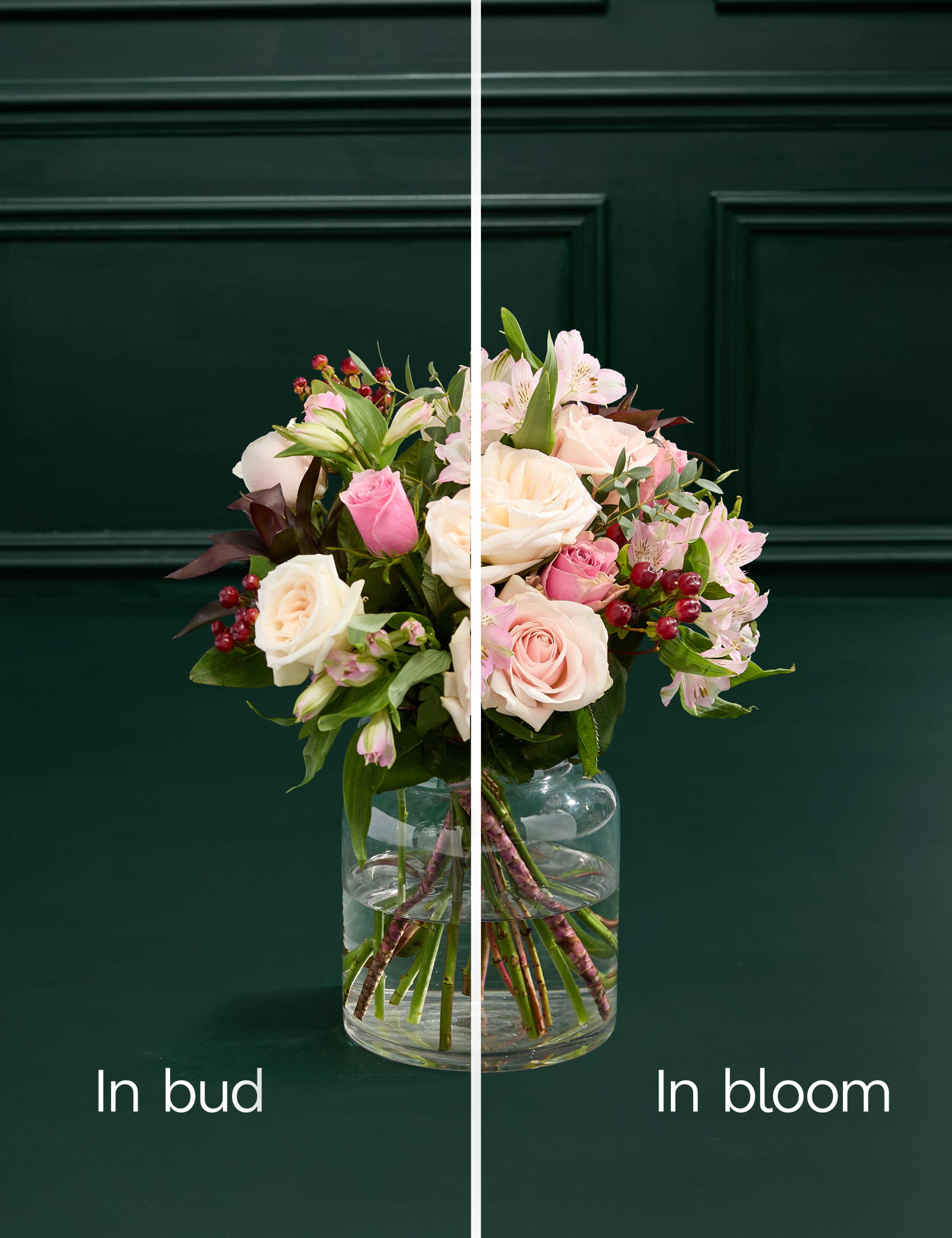Vintage Rose, Hypericum & Eucalyptus Bouquet 6 of 8