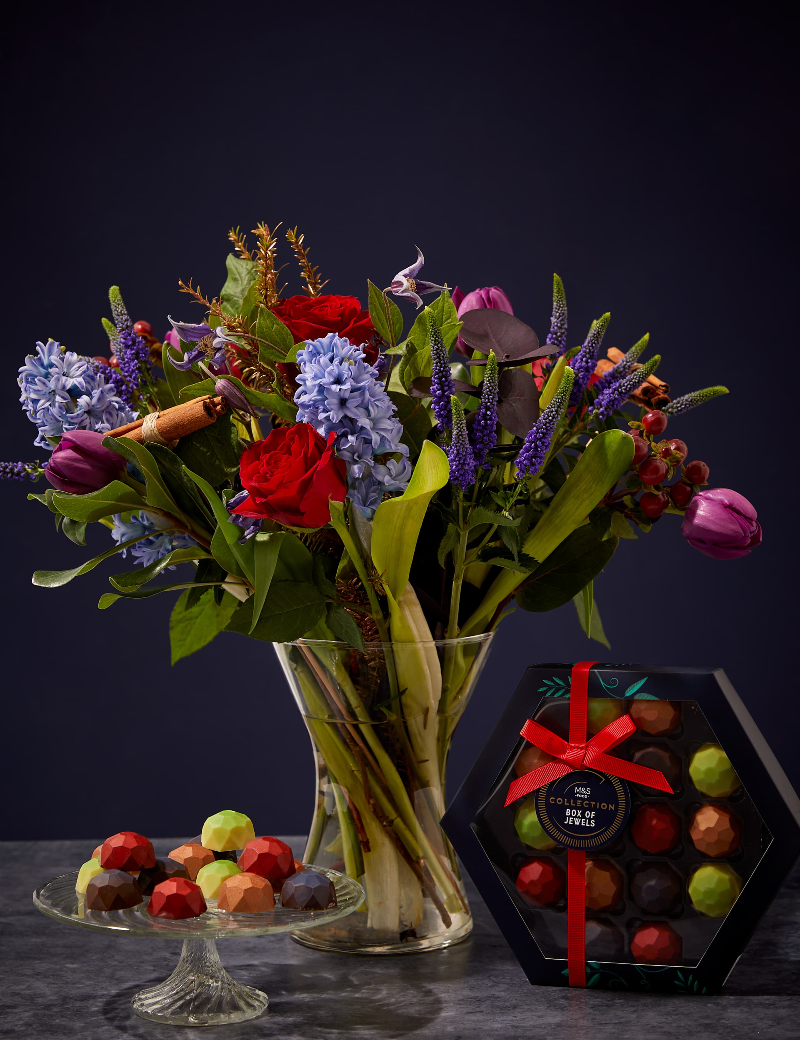 Red Rose & Tulip Bouquet with Chocolates 1 of 6