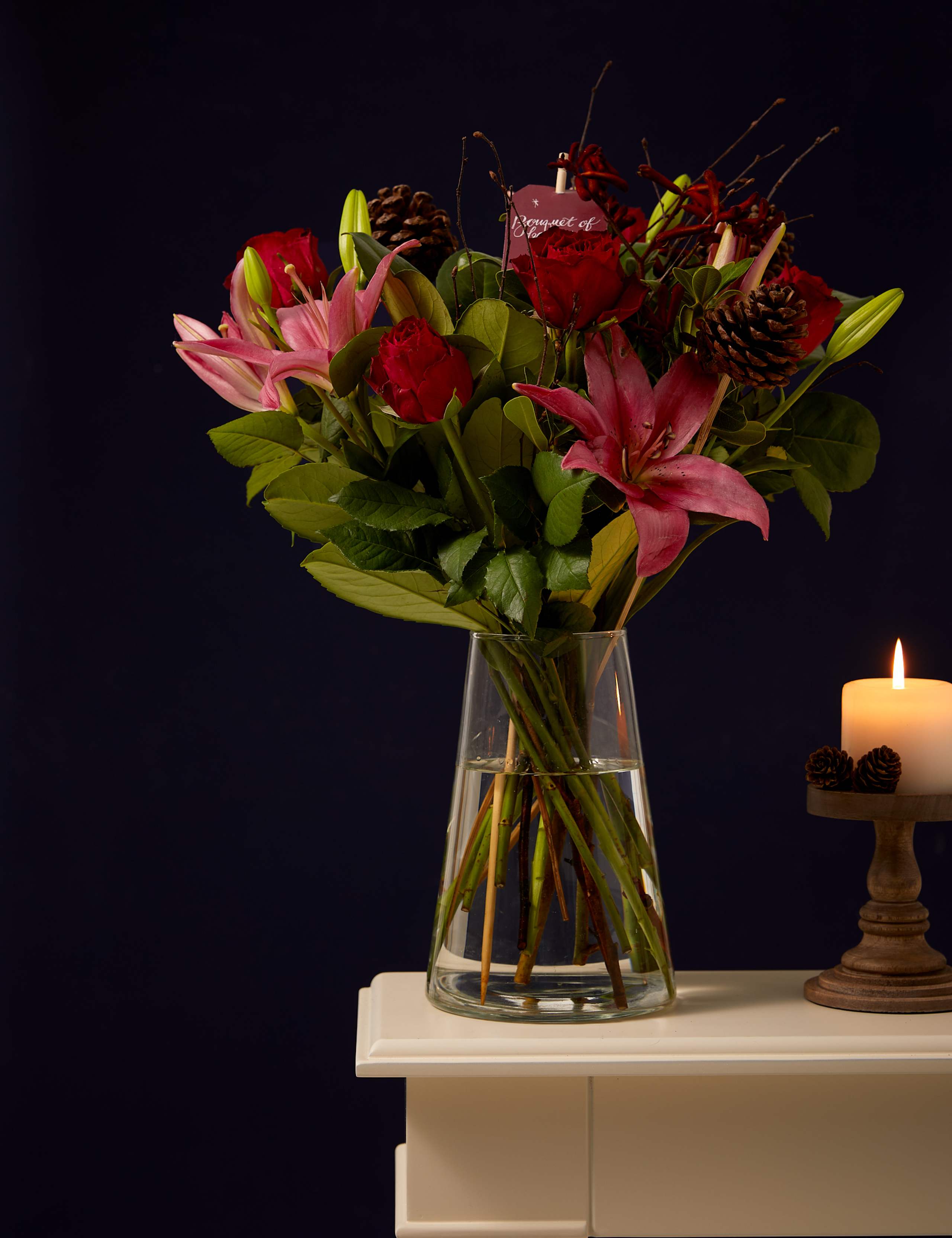 Festive Rose & Lily Bouquet 1 of 5