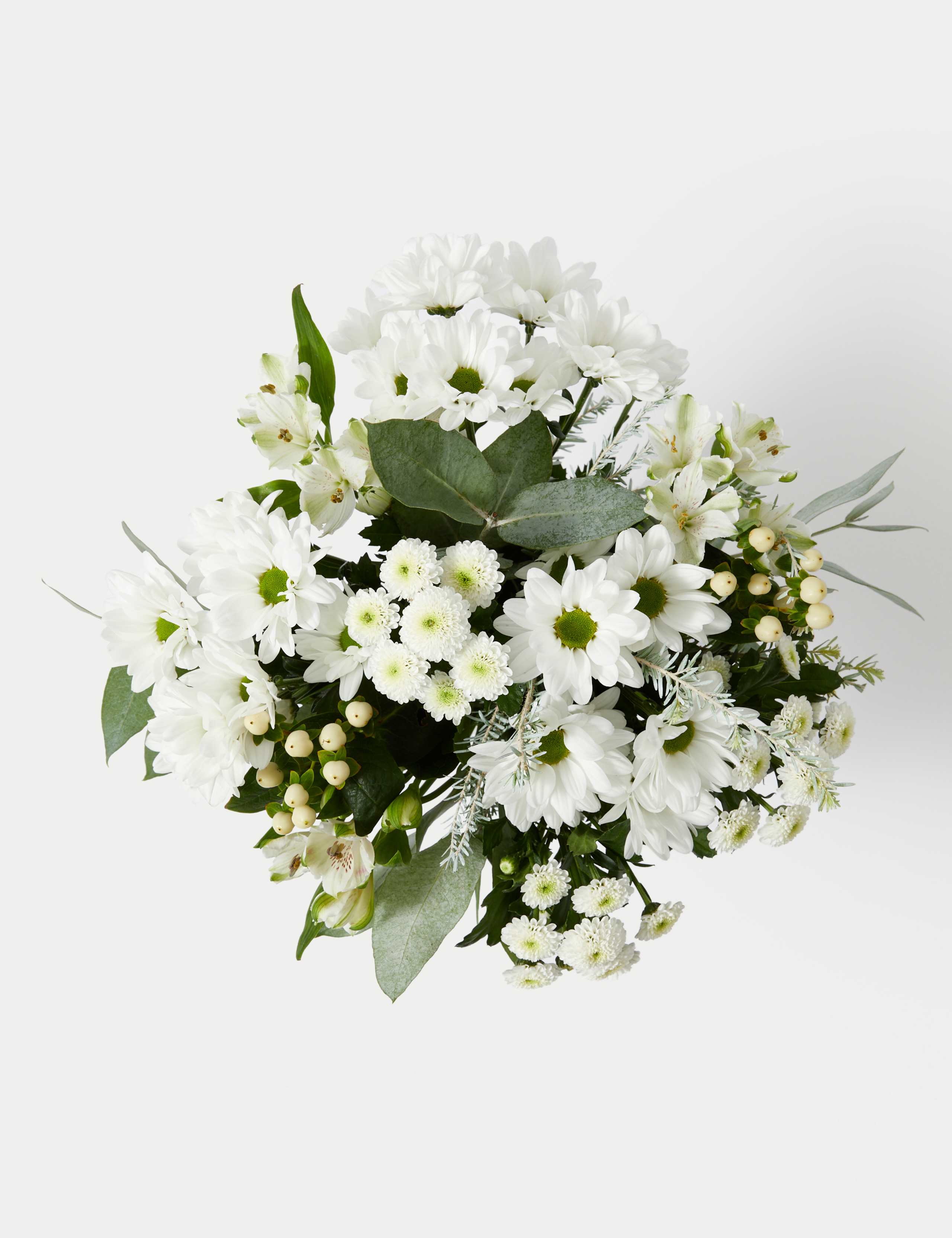 Festive White Chrysanthemum & Alstroemeria Bouquet 2 of 5