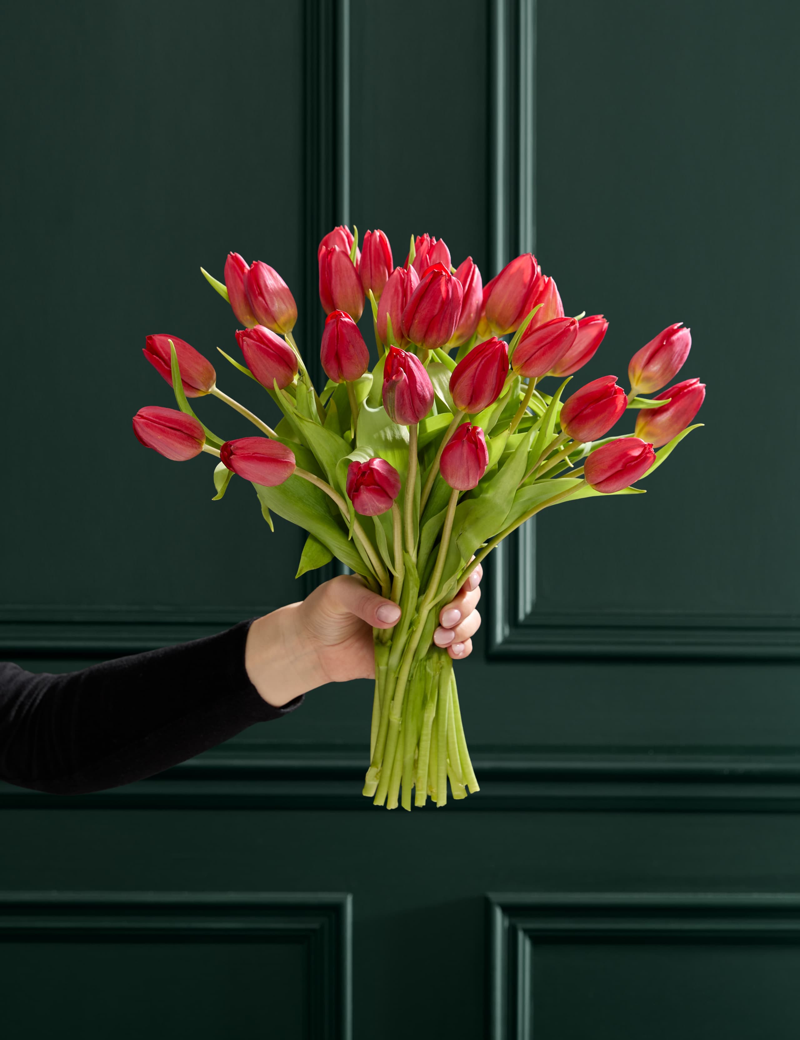 Valentine's British Red Tulip Abundance Bouquet & Prosecco 5 of 7