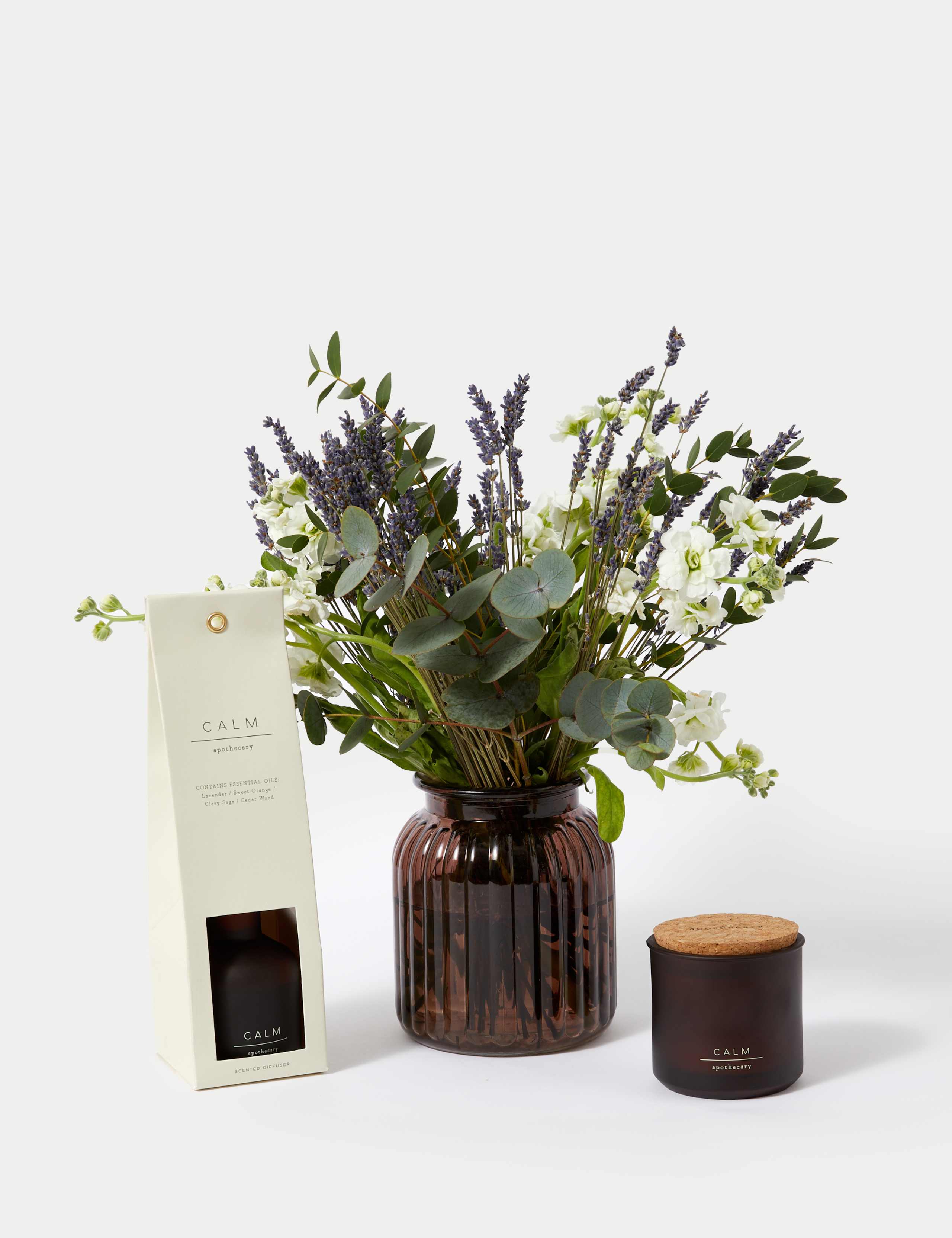 Rose, Delphinium & Freesia Bouquet with Vase 3 of 6