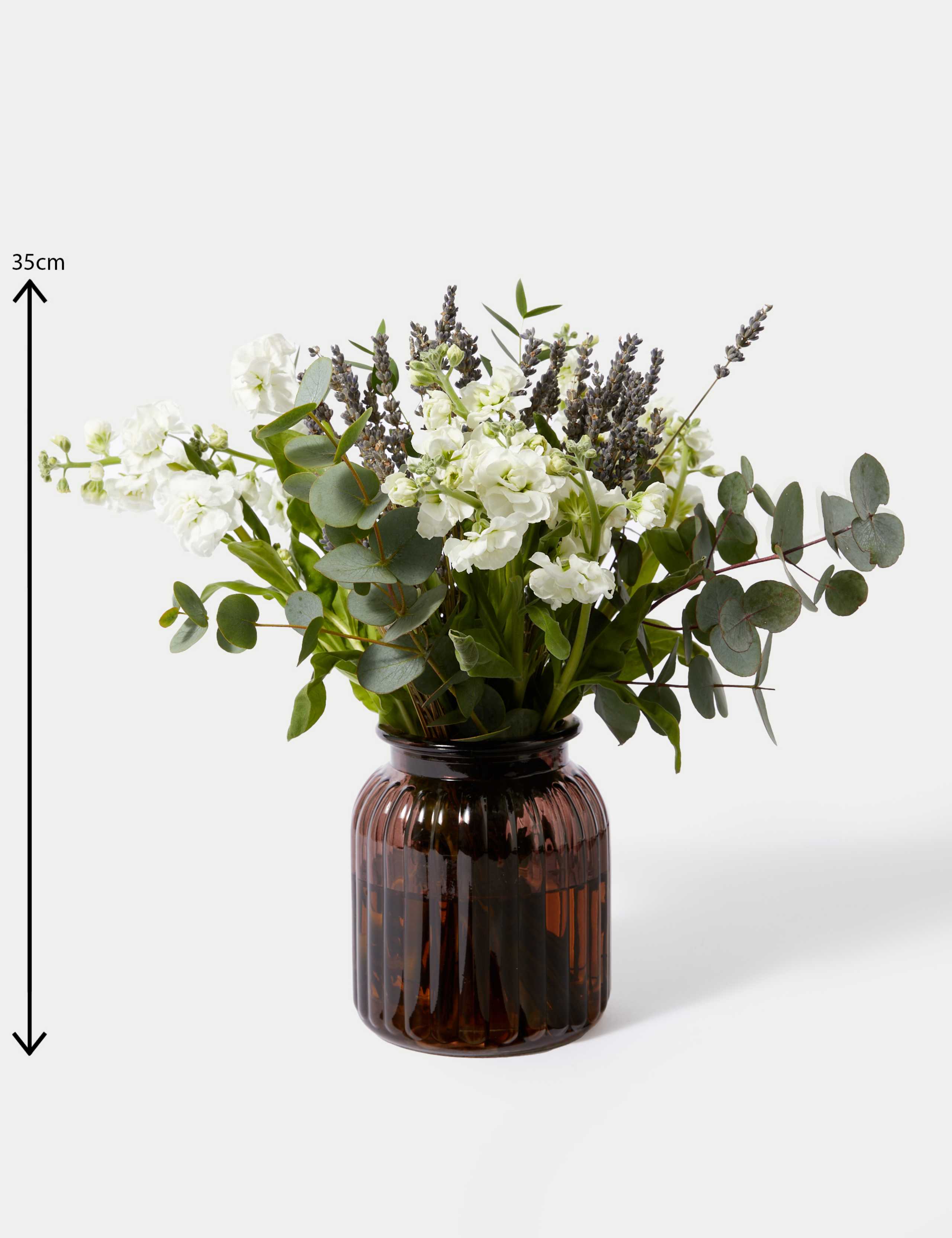 Rose, Delphinium & Freesia Bouquet with Vase 6 of 6