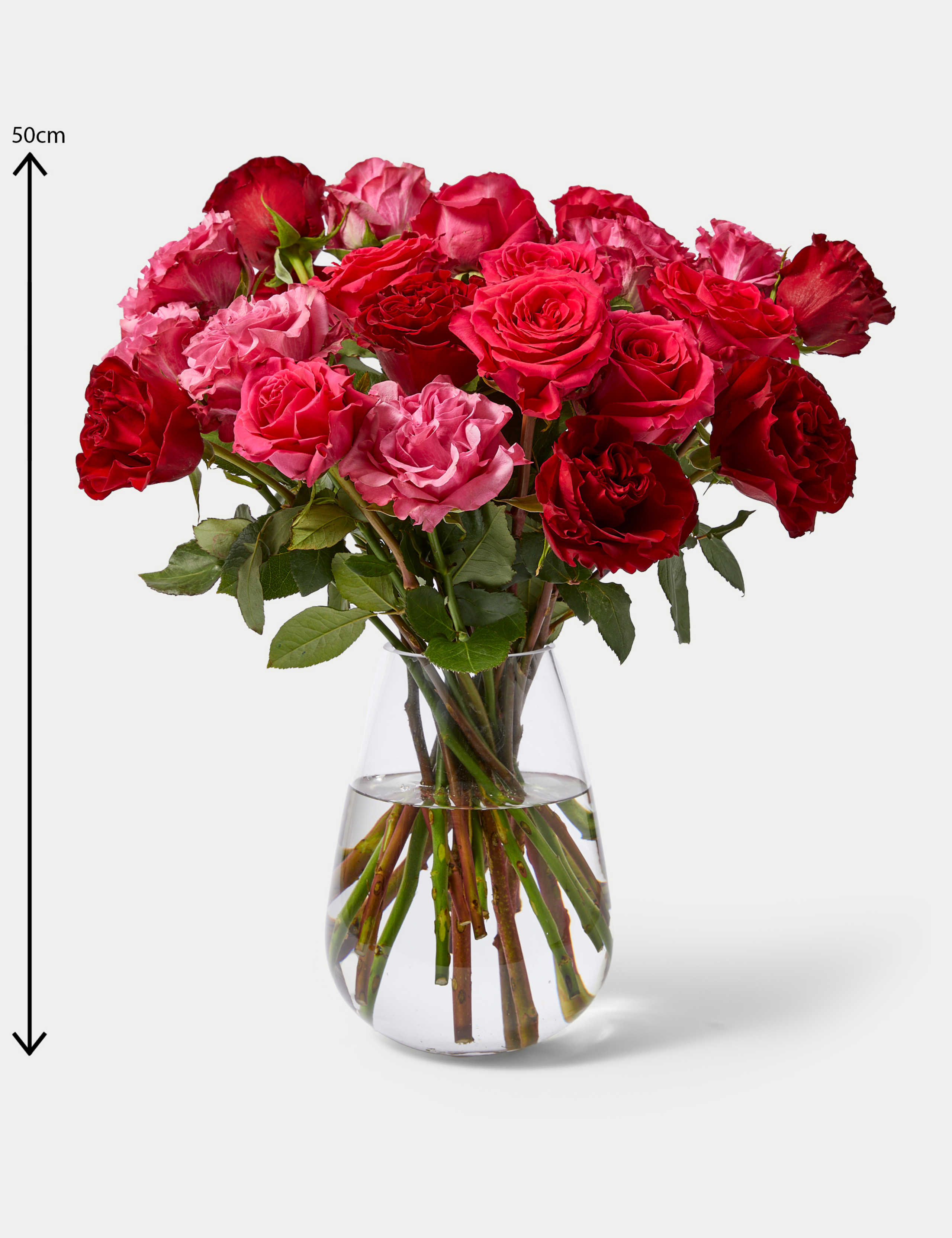 Pink & Red Rose Bouquet, Champagne & Chocolate Bundle 6 of 6