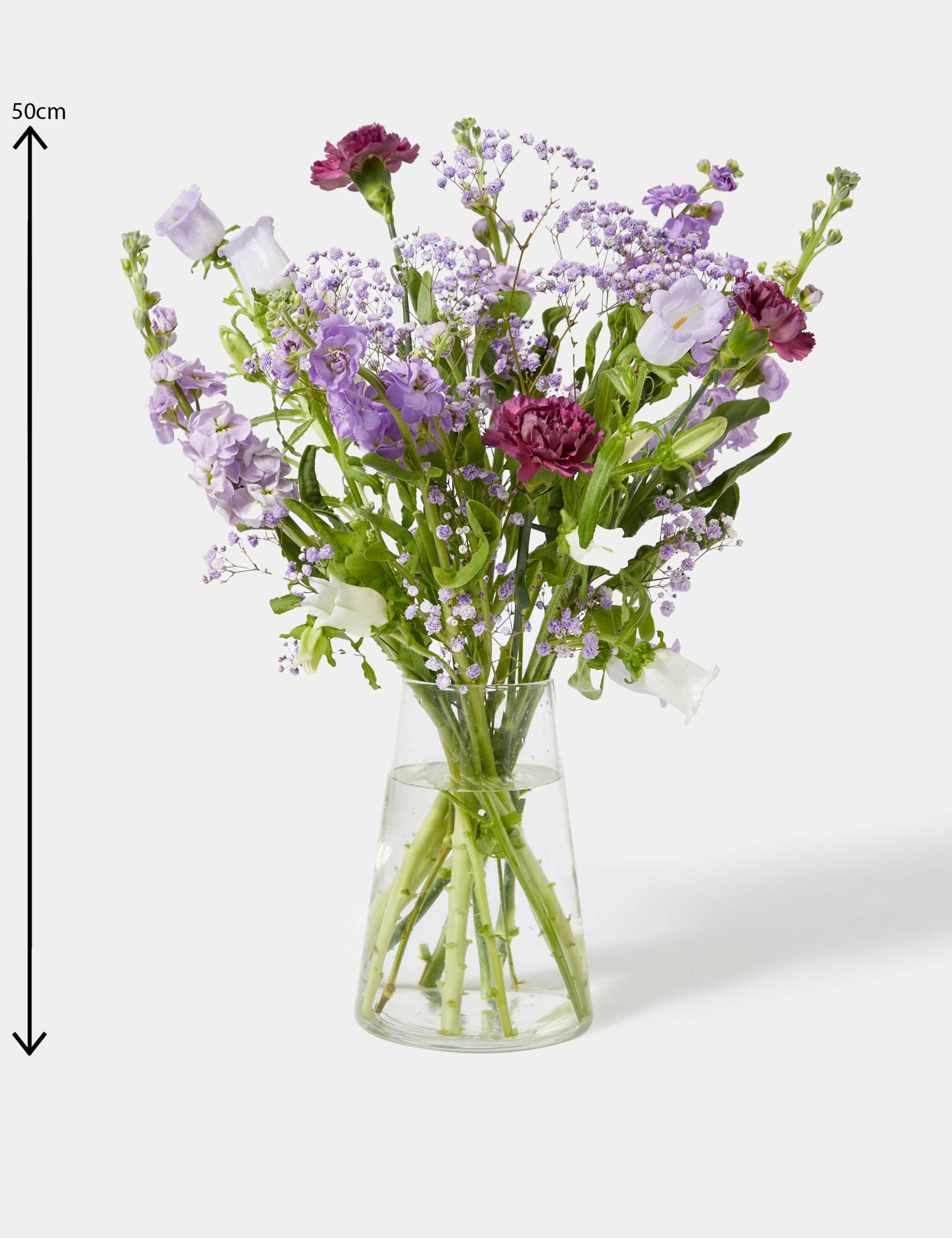 Carnation, Stock & Campanula Bouquet With Tote Bag 6 of 6