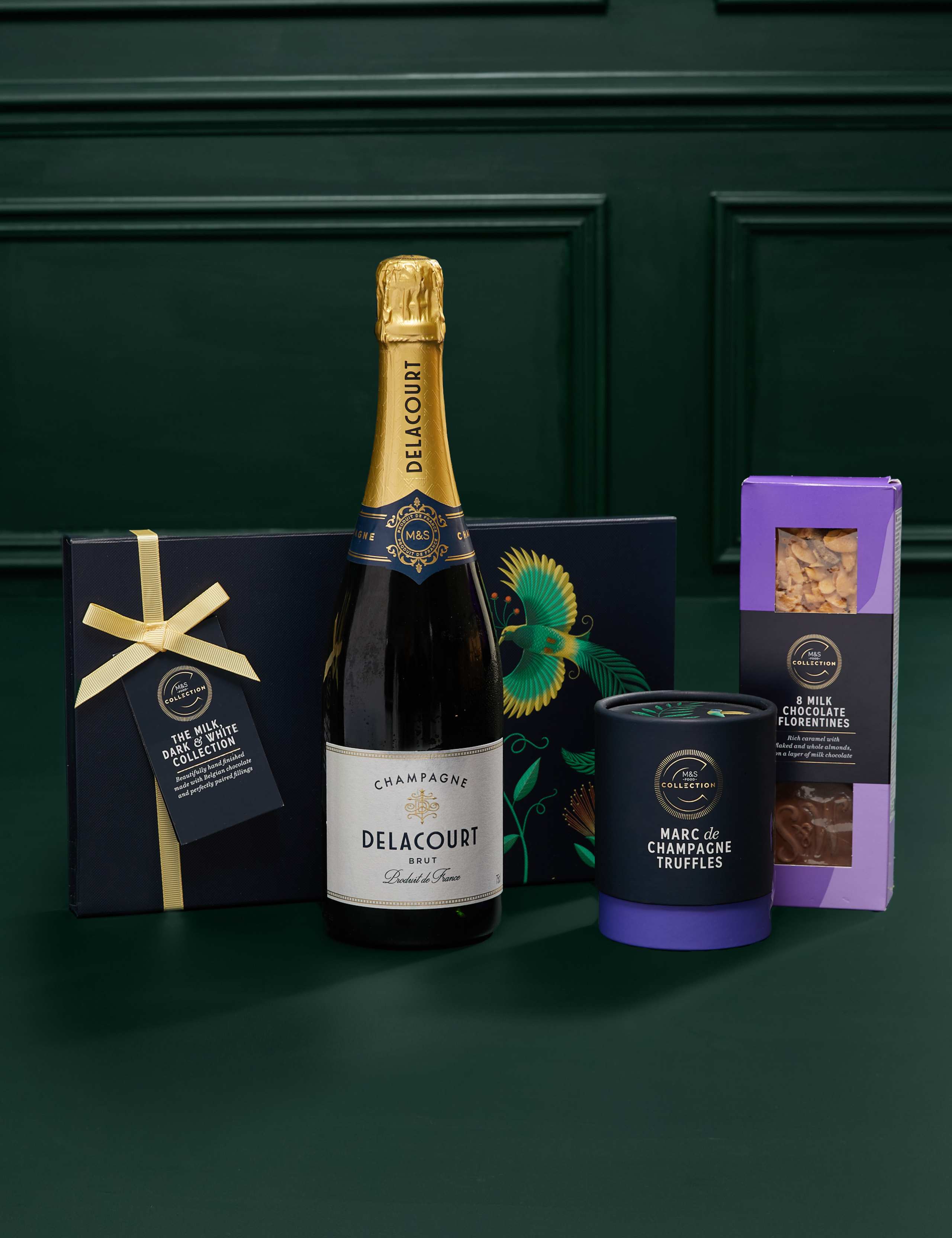 Luxury Rose Bouquet with Champagne, Truffles, Chocolates & Florentines 5 of 10
