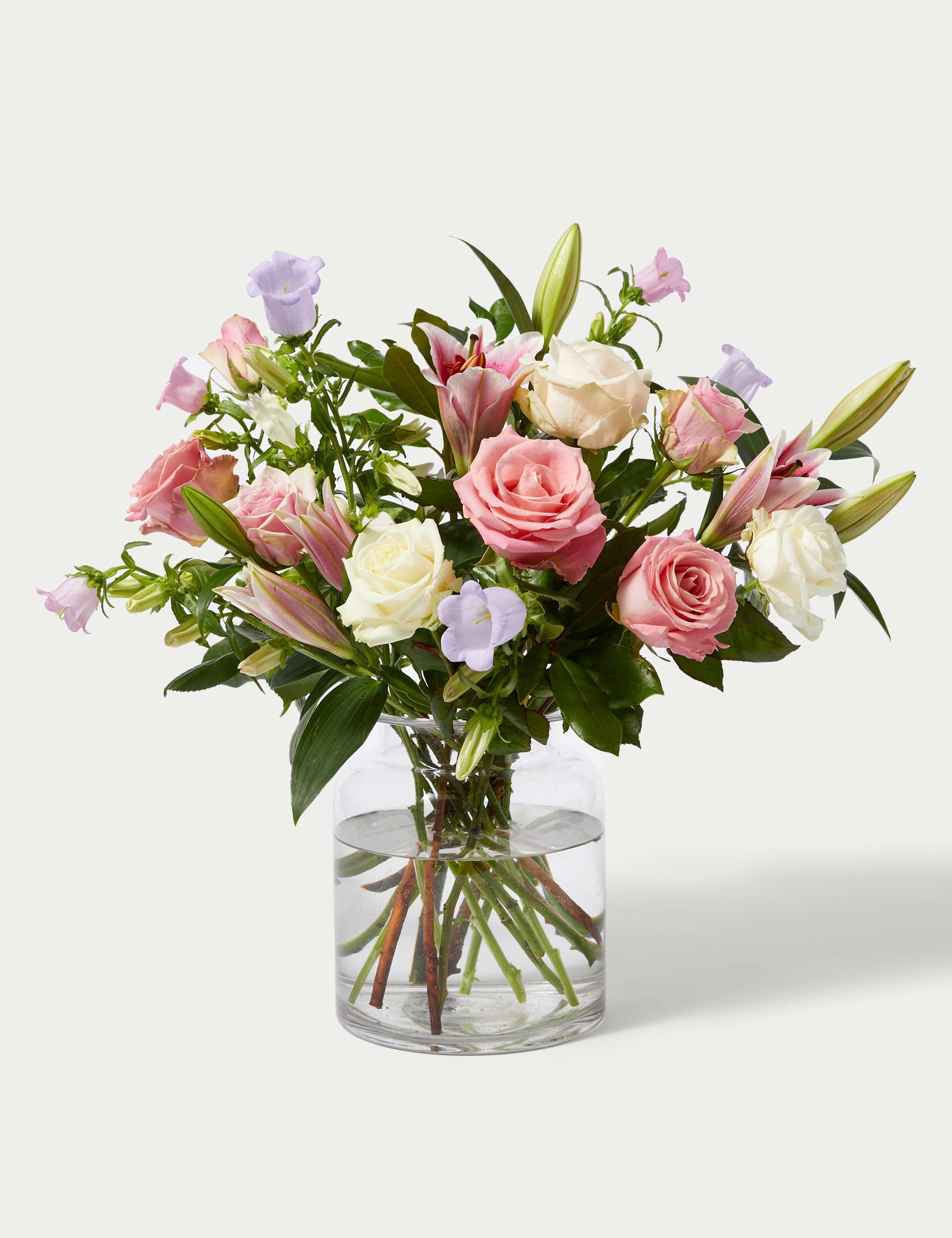 Rose, Lily & Campanula Bouquet 3 of 6