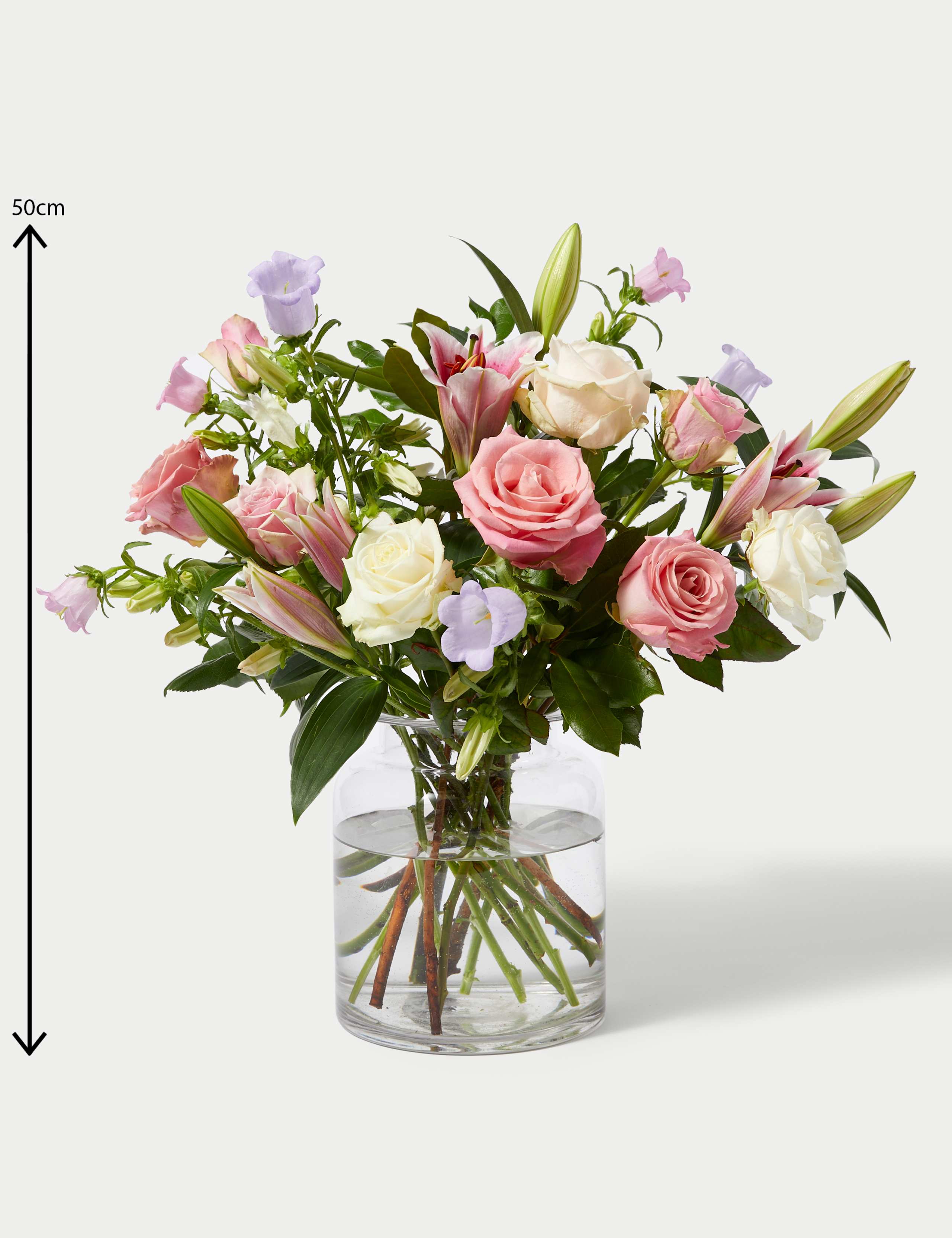 Rose, Lily & Campanula Bouquet 6 of 6